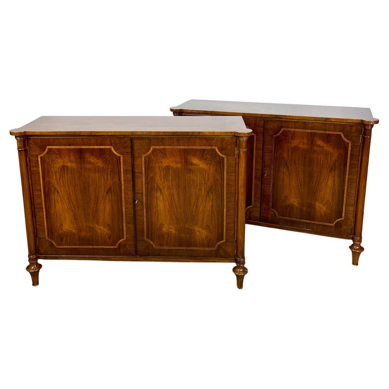 Pair of Regency Style Rosewood Cabinets For Sale