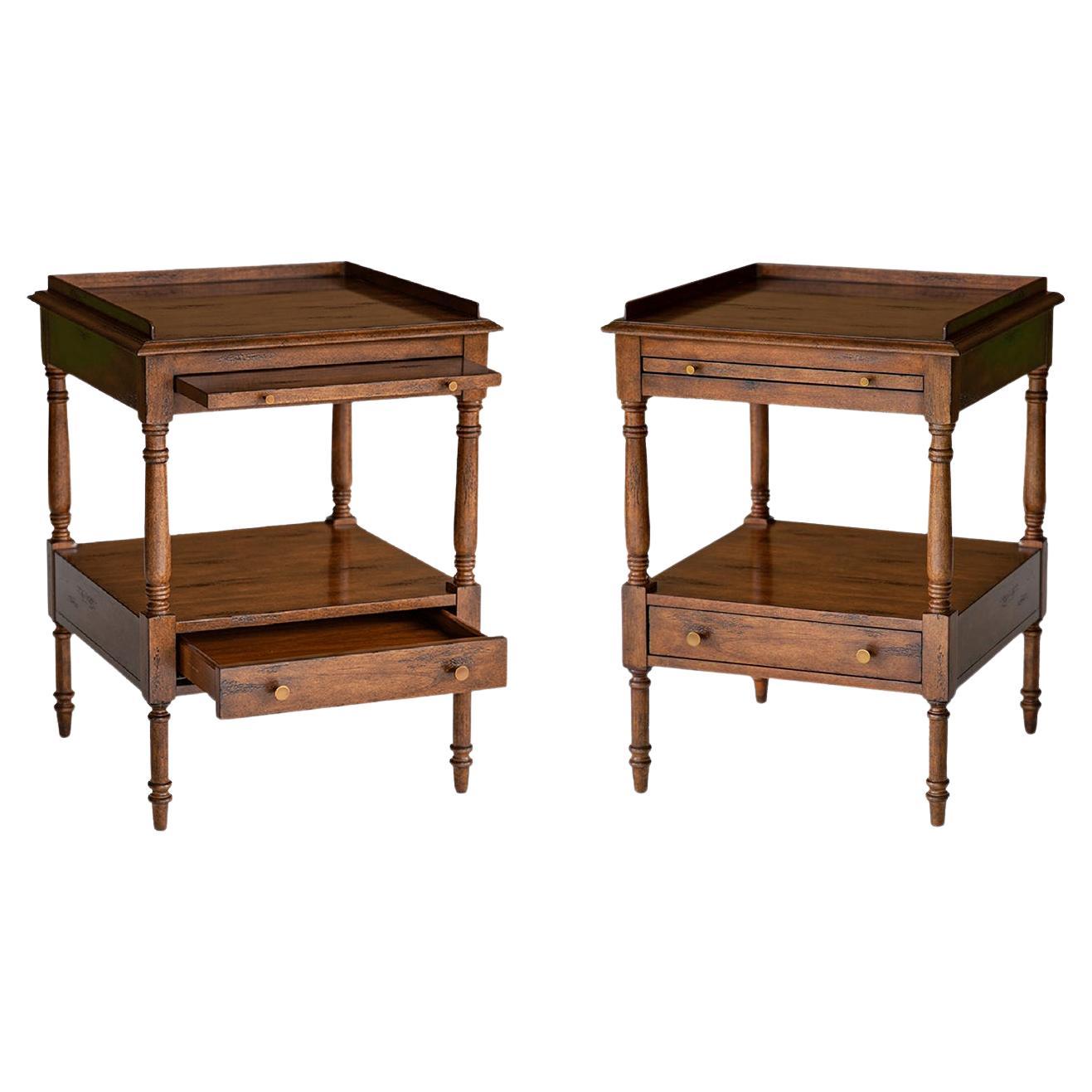 Pair of Regency Style Side Tables For Sale