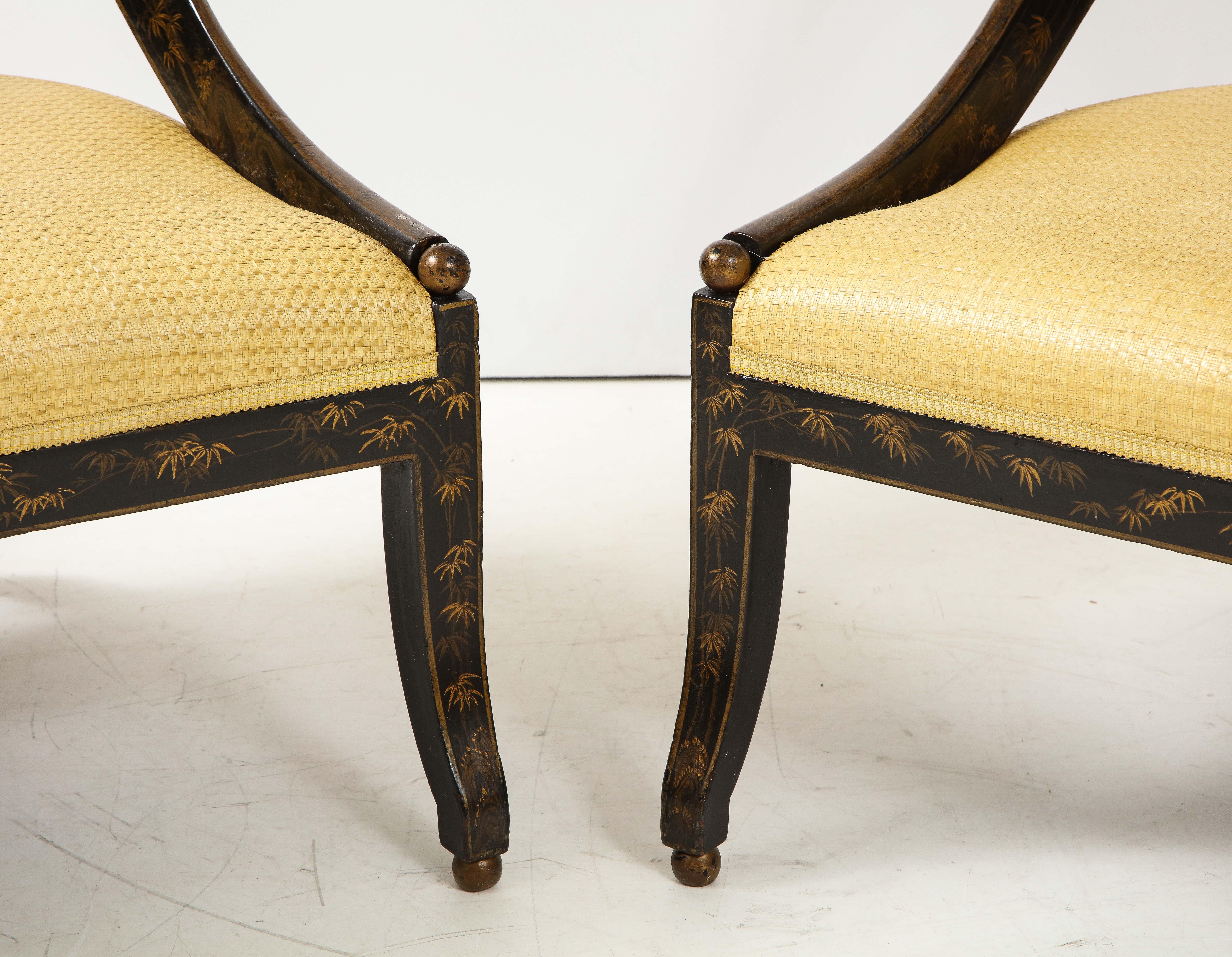 Pair of Regency Style Spoon Chairs 5