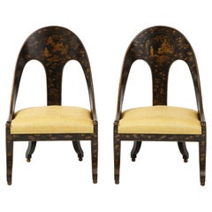 Pair of Regency Style Spoon Chairs