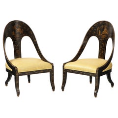 Paire de chaises à cuillères de style Régence
