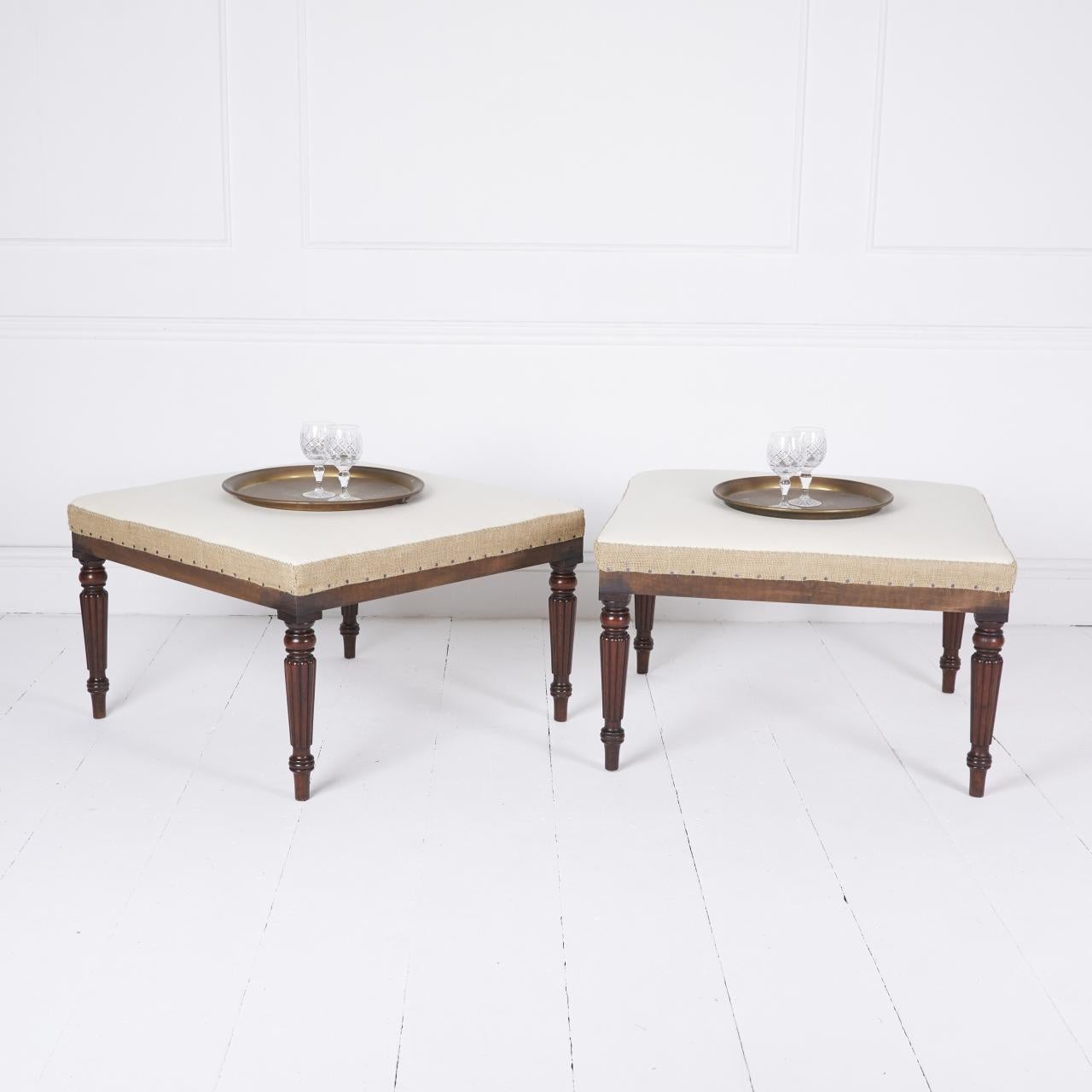 Pair of Regency style stools In Excellent Condition For Sale In Stroud, GB