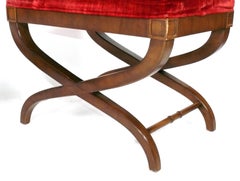 Pair of Regency Style Stools - Reupholstered and Refinished in Your Color