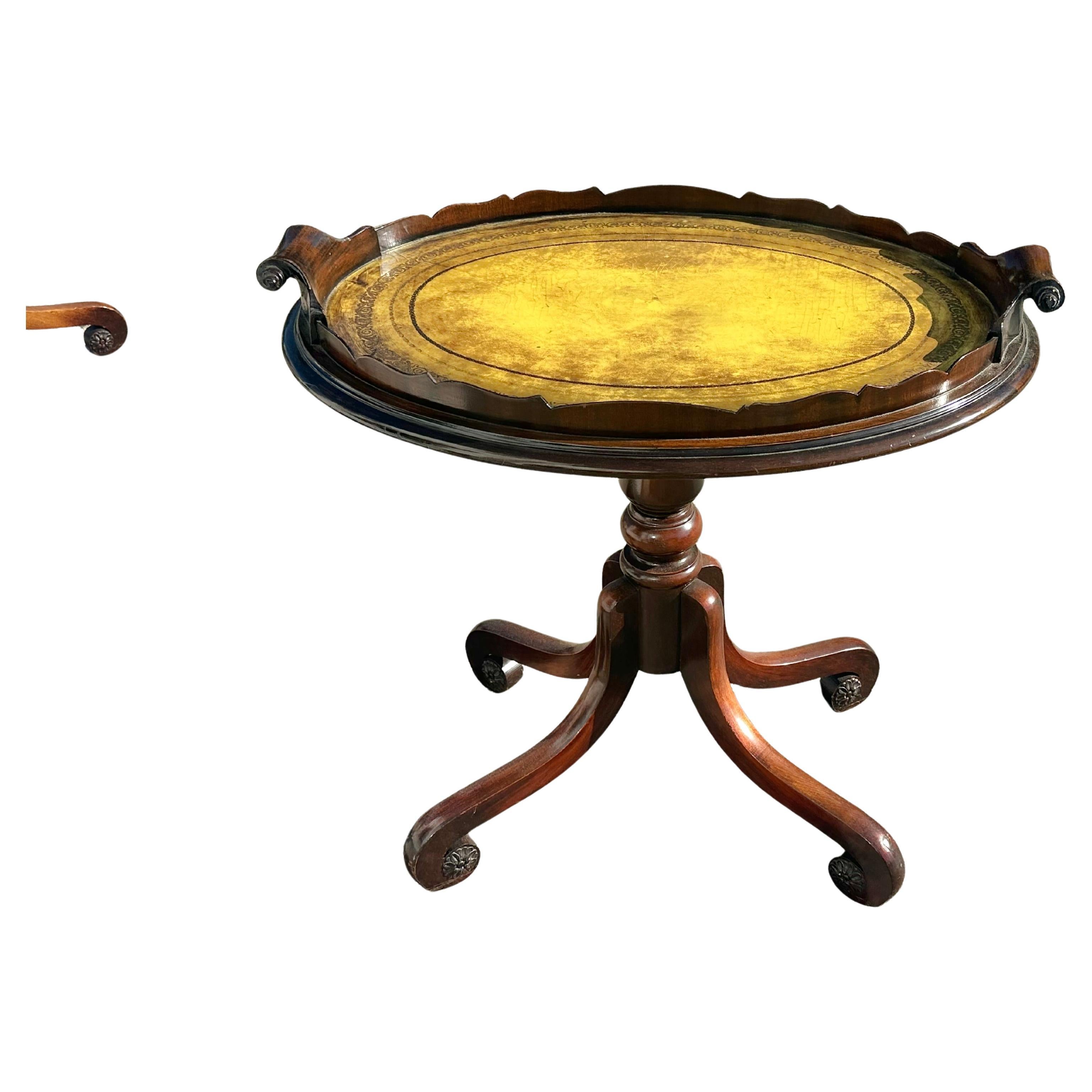 Pair of Regency Style Tray Top Side Tables For Sale 1