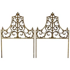 Vintage Pair of Regency Style Twin Headboards