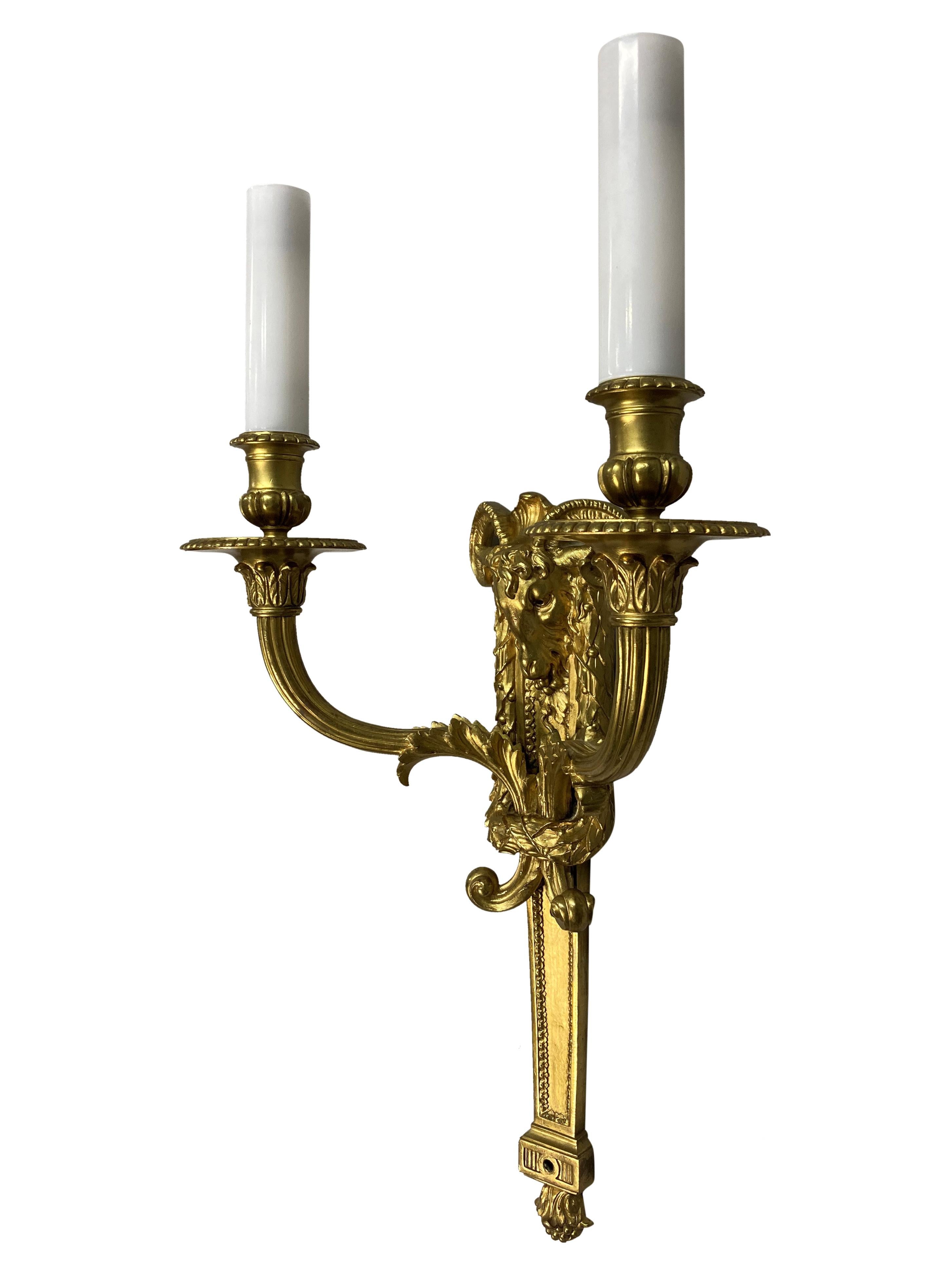 English Pair Of Regency Style Wall Lights For Sale