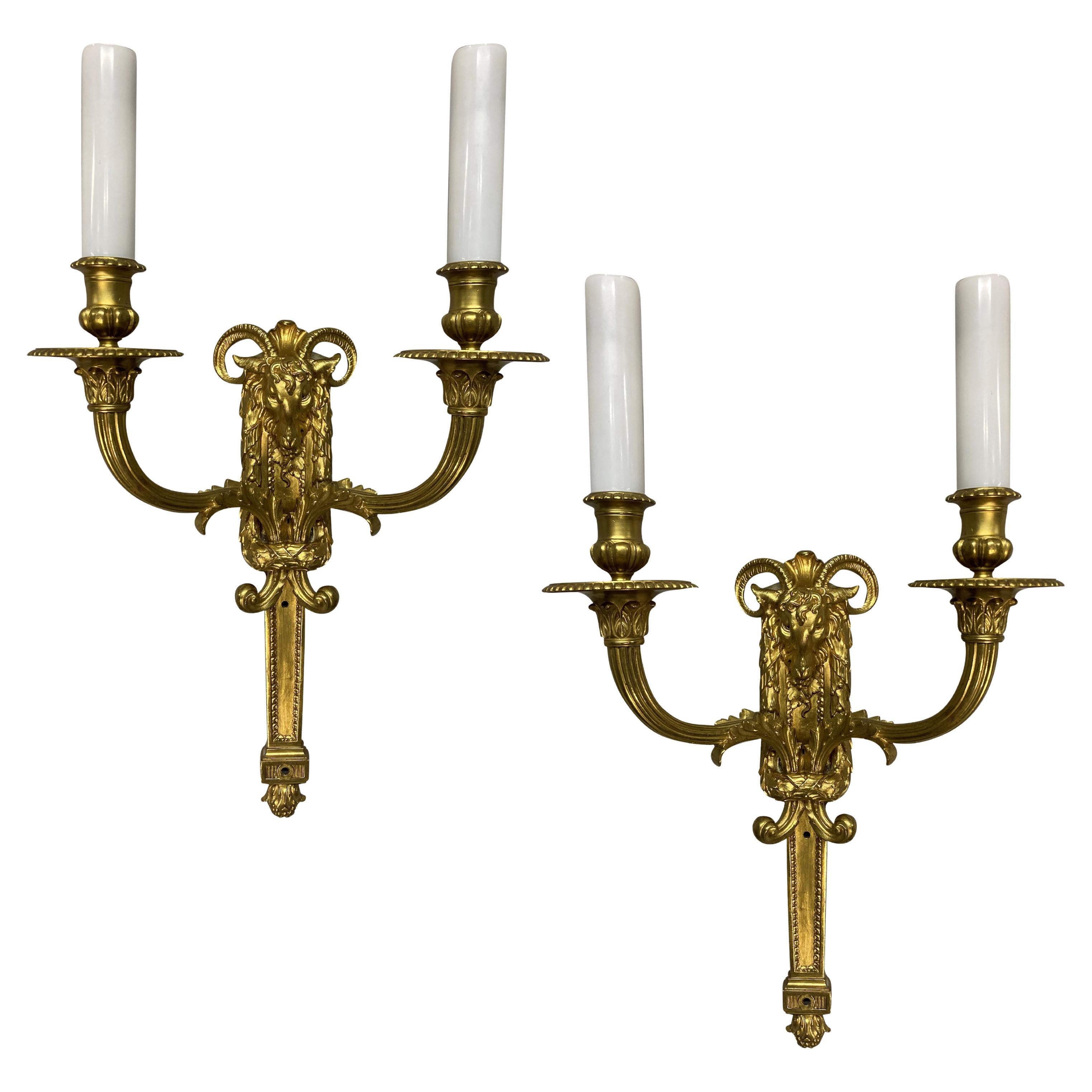 Pair Of Regency Style Wall Lights For Sale