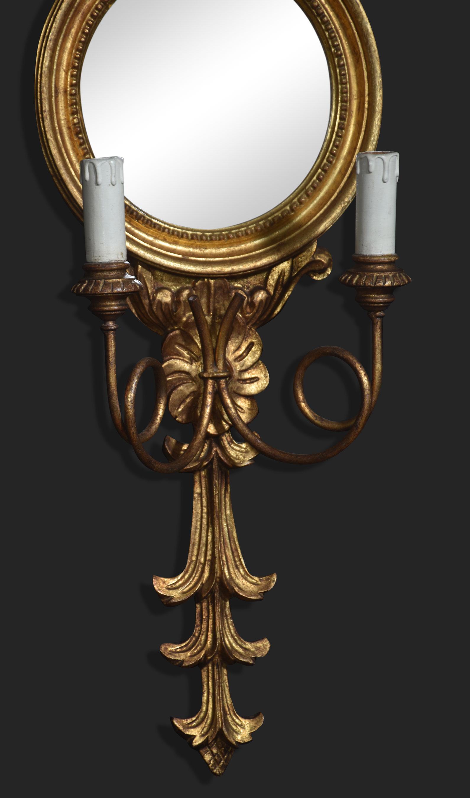 British Pair of Regency style wall mirrors