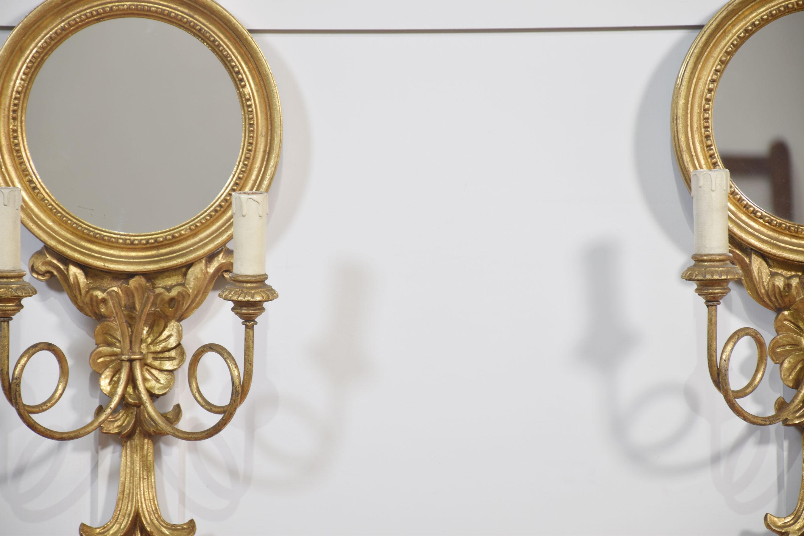 British Pair of Regency style wall mirrors For Sale