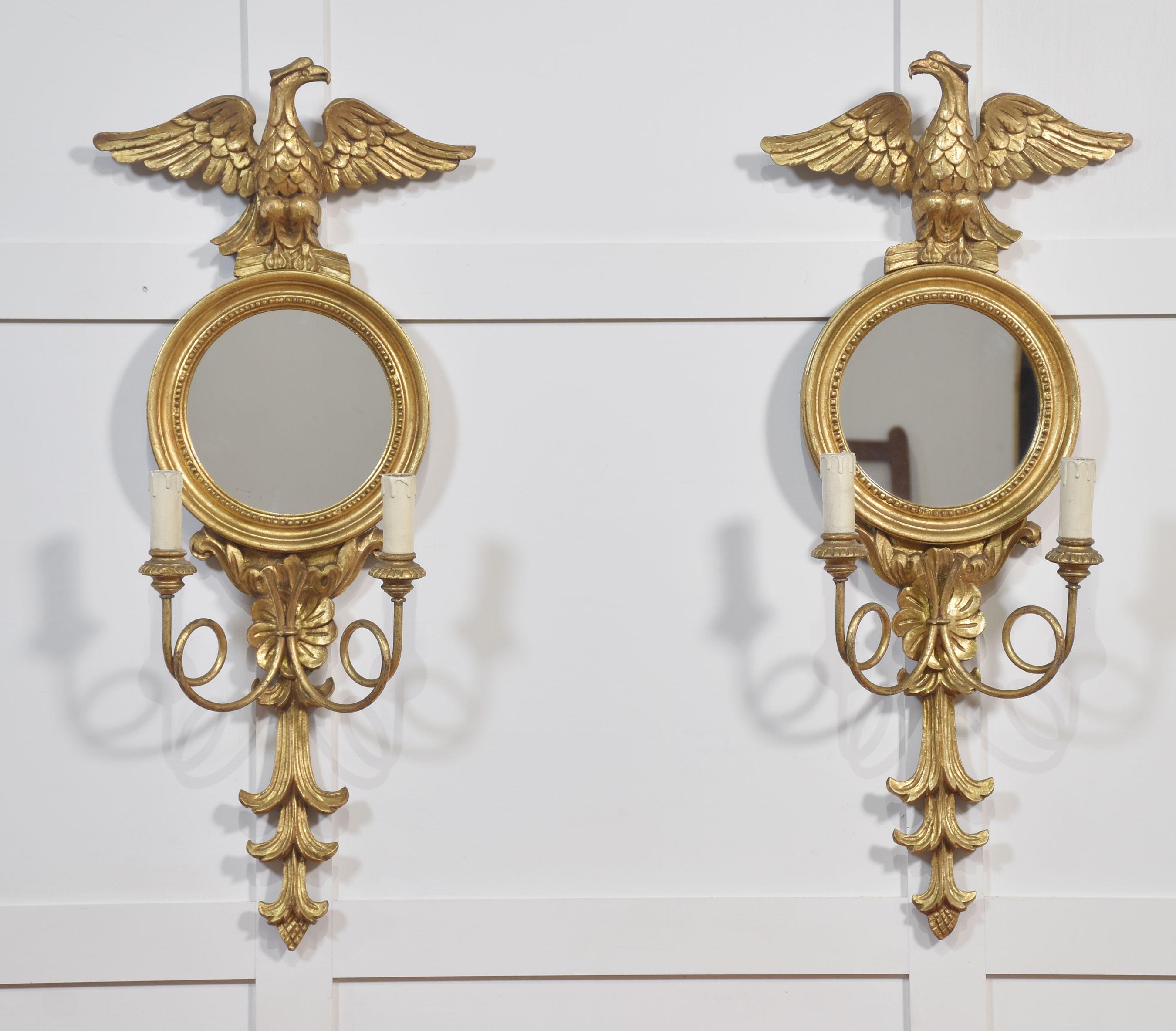 Pair of Regency style wall mirrors In Good Condition For Sale In Cheshire, GB