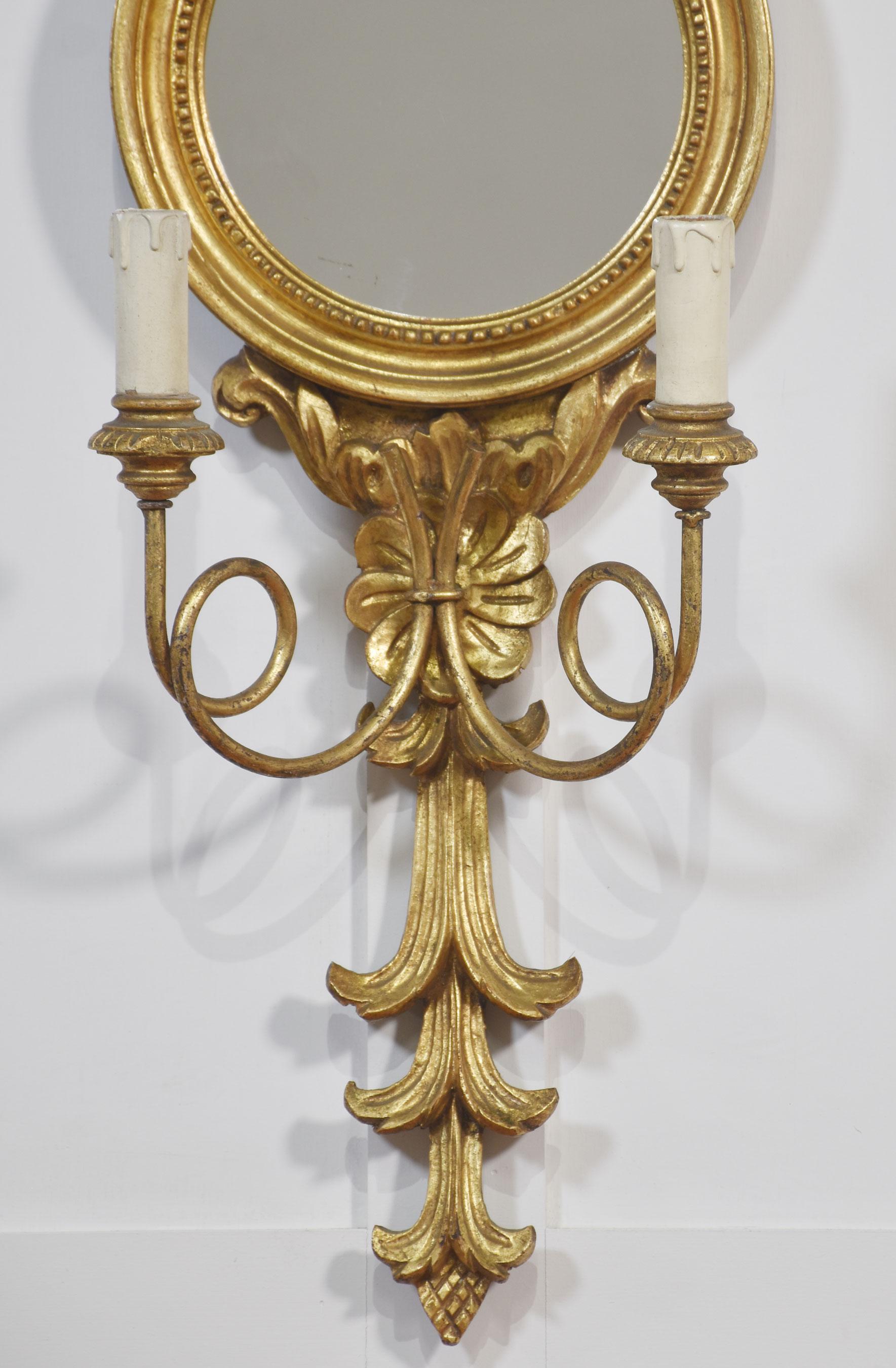 20th Century Pair of Regency style wall mirrors For Sale