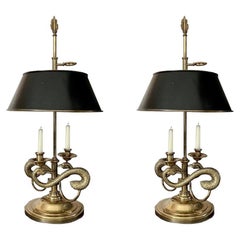 Pair of Regency Swan Lamps