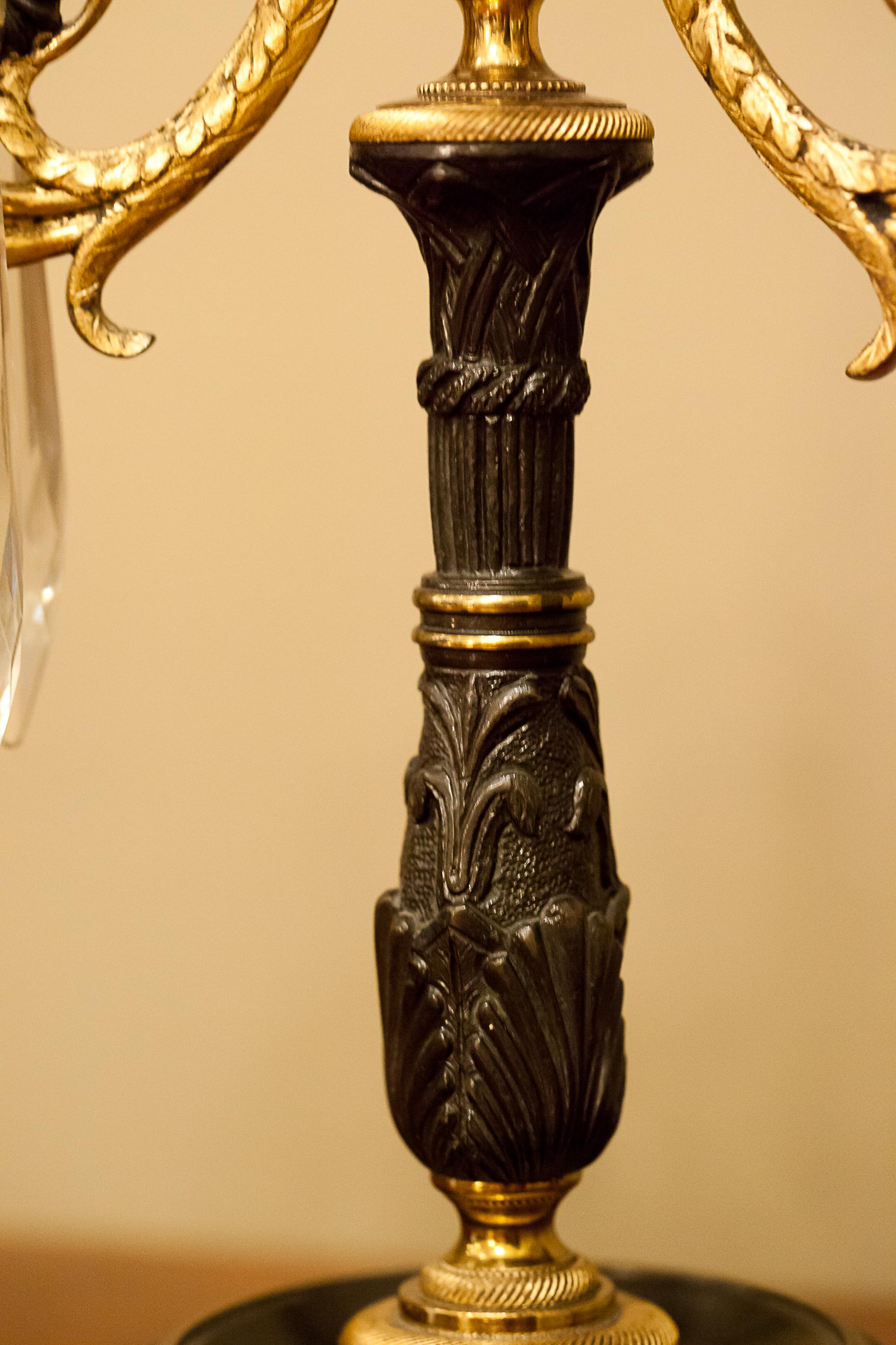 Pair of Regency Two-Arm Candelabra, London, circa 1800 5