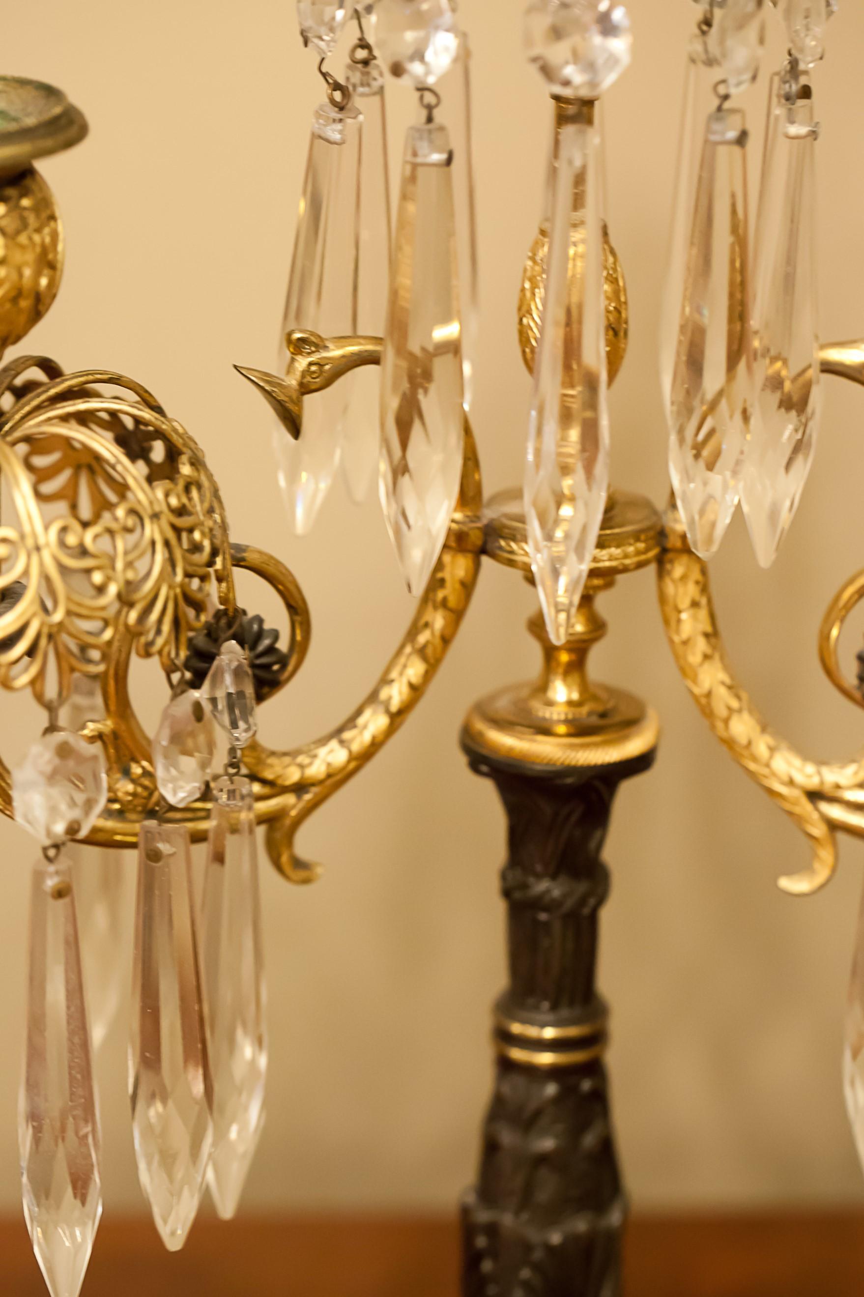 Pair of Regency Two-Arm Candelabra, London, circa 1800 In Good Condition In Alexandria, VA