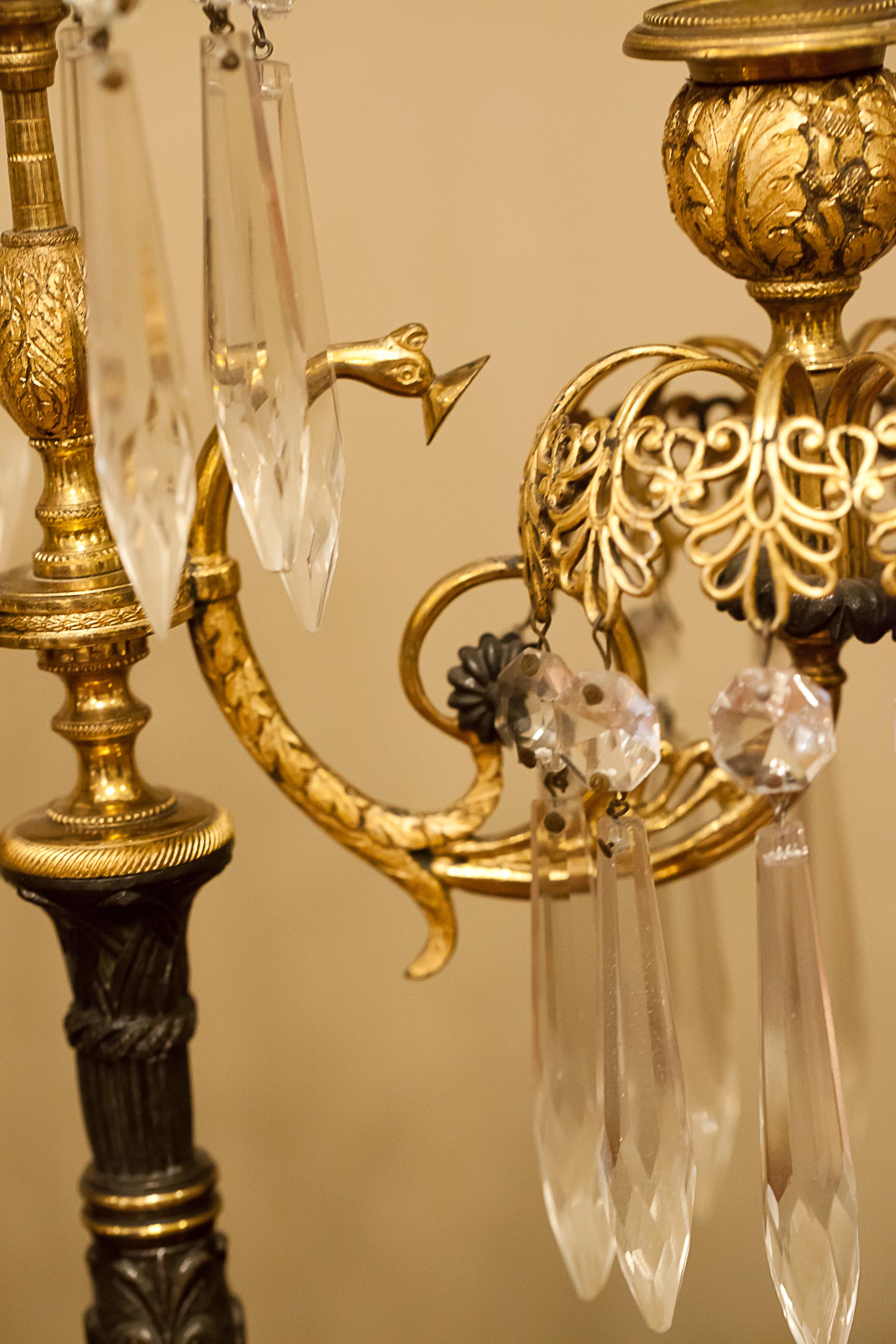 Pair of Regency Two-Arm Candelabra, London, circa 1800 3
