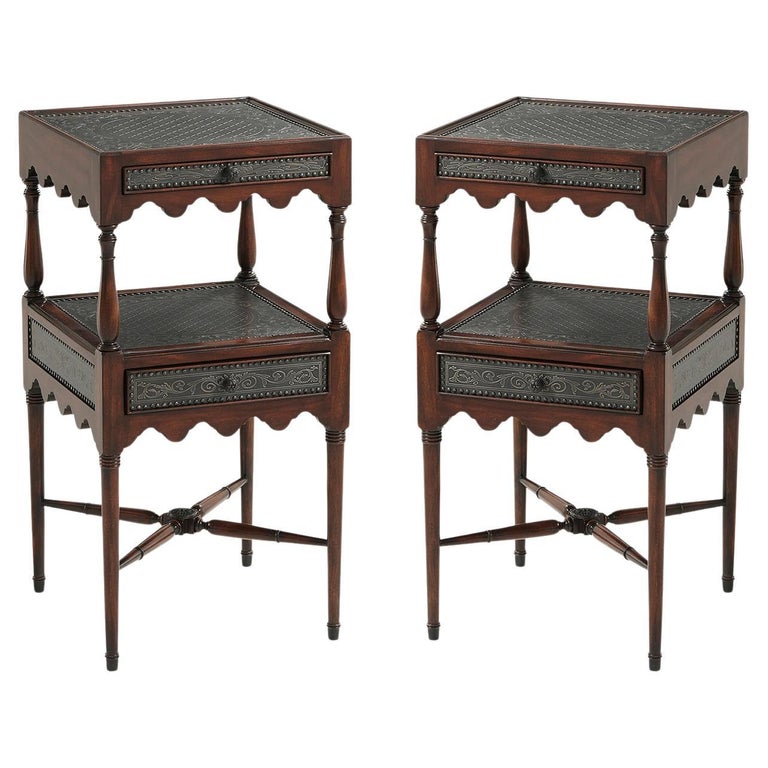 Pair of Regency Two-Tier Side Tables For Sale at 1stDibs