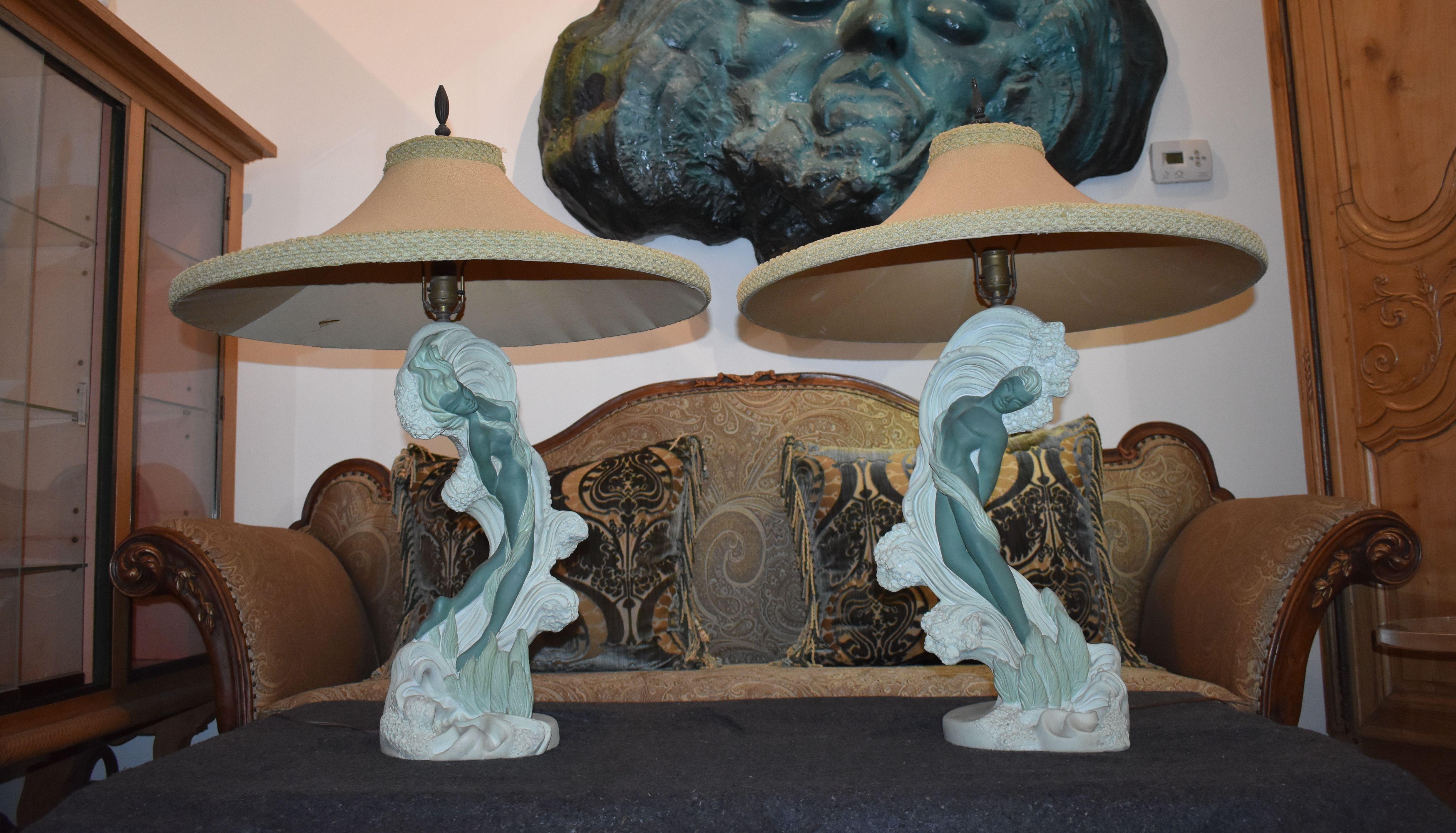Pair of Reglor of California Lamps with Original Shade 1