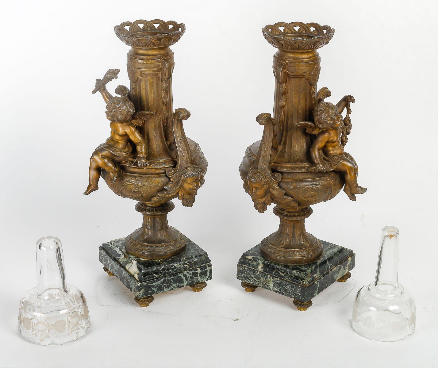 Pair of Regula Vases, 19th Century, Napoleon III Period. For Sale 4