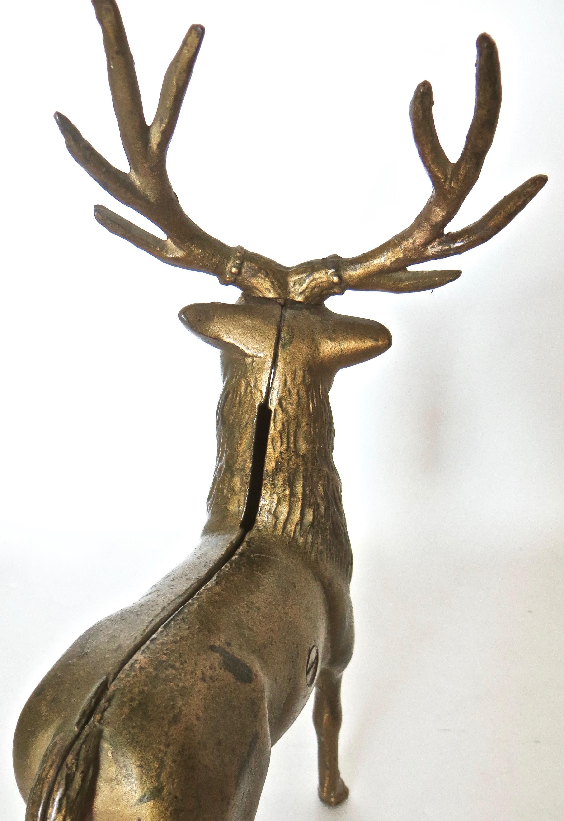 Pair of Reindeer Antique Still Banks, American, circa 1910 For Sale 3