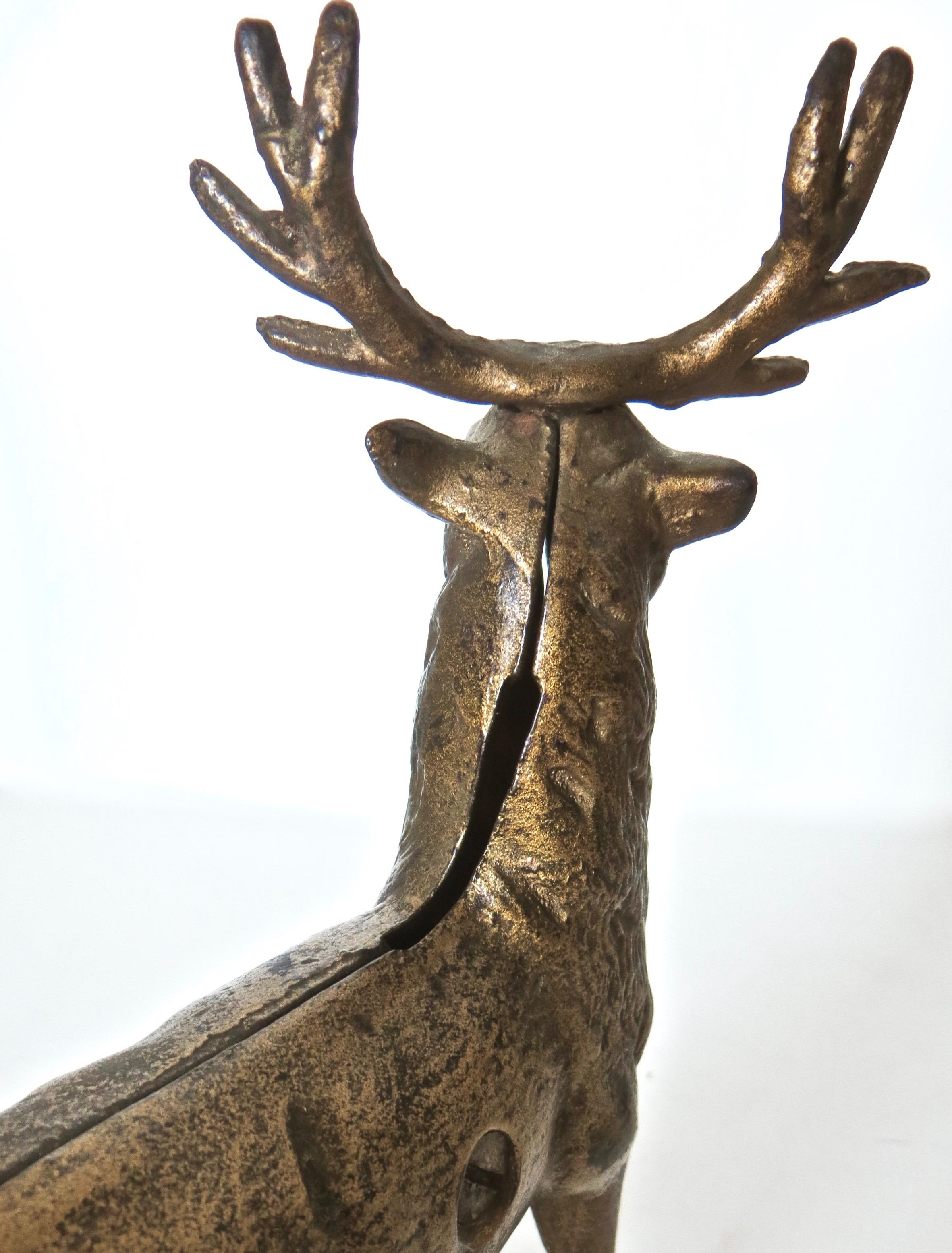 Pair of Reindeer Antique Still Banks, American, circa 1910 For Sale 7