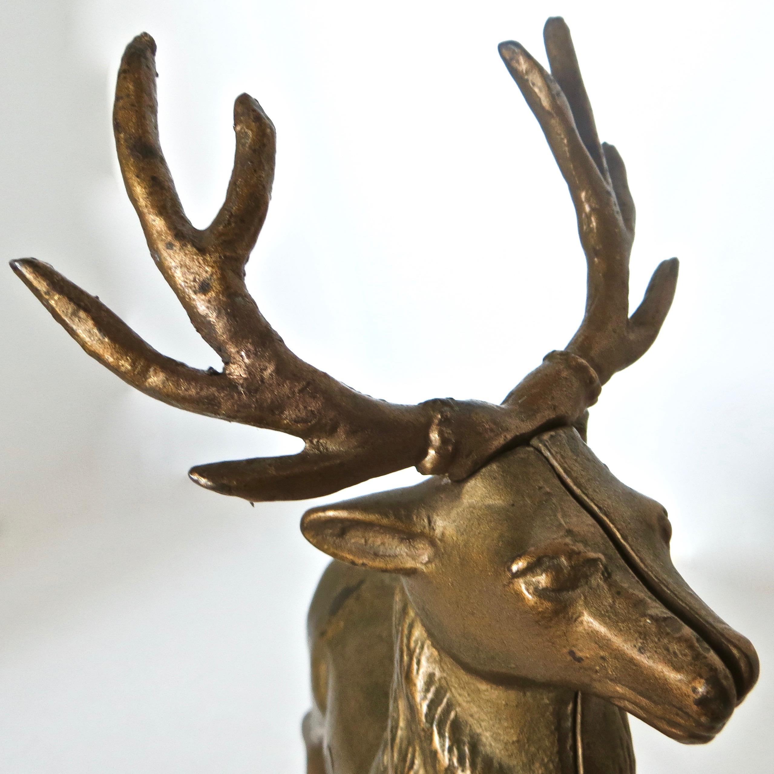 Pair of Reindeer Antique Still Banks, American, circa 1910 For Sale 2