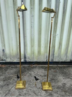 Pareja de lámparas de pie Relco Vintage Italian Brass Design by Fratini