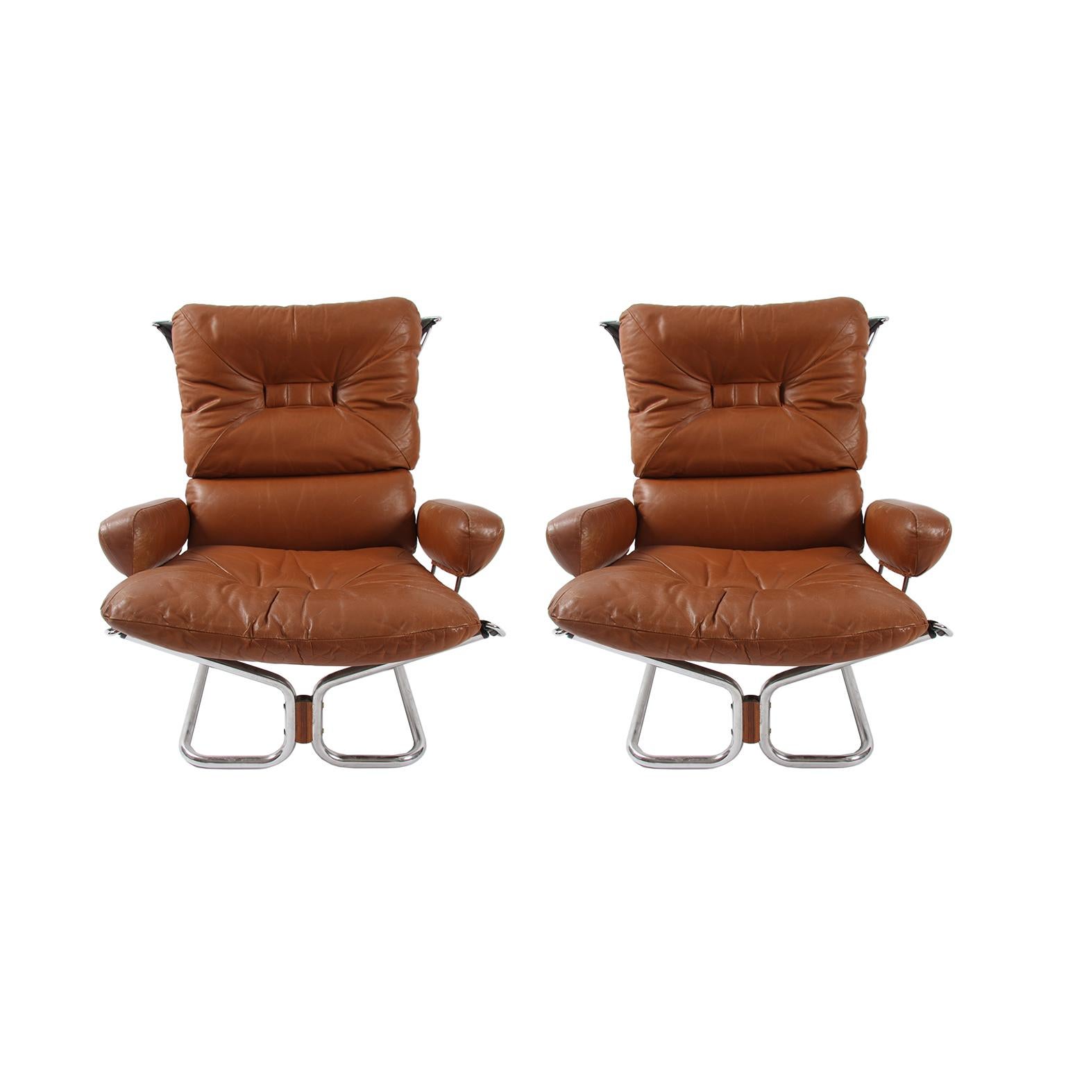 Late 20th Century Pair of Relling Chairs For Sale