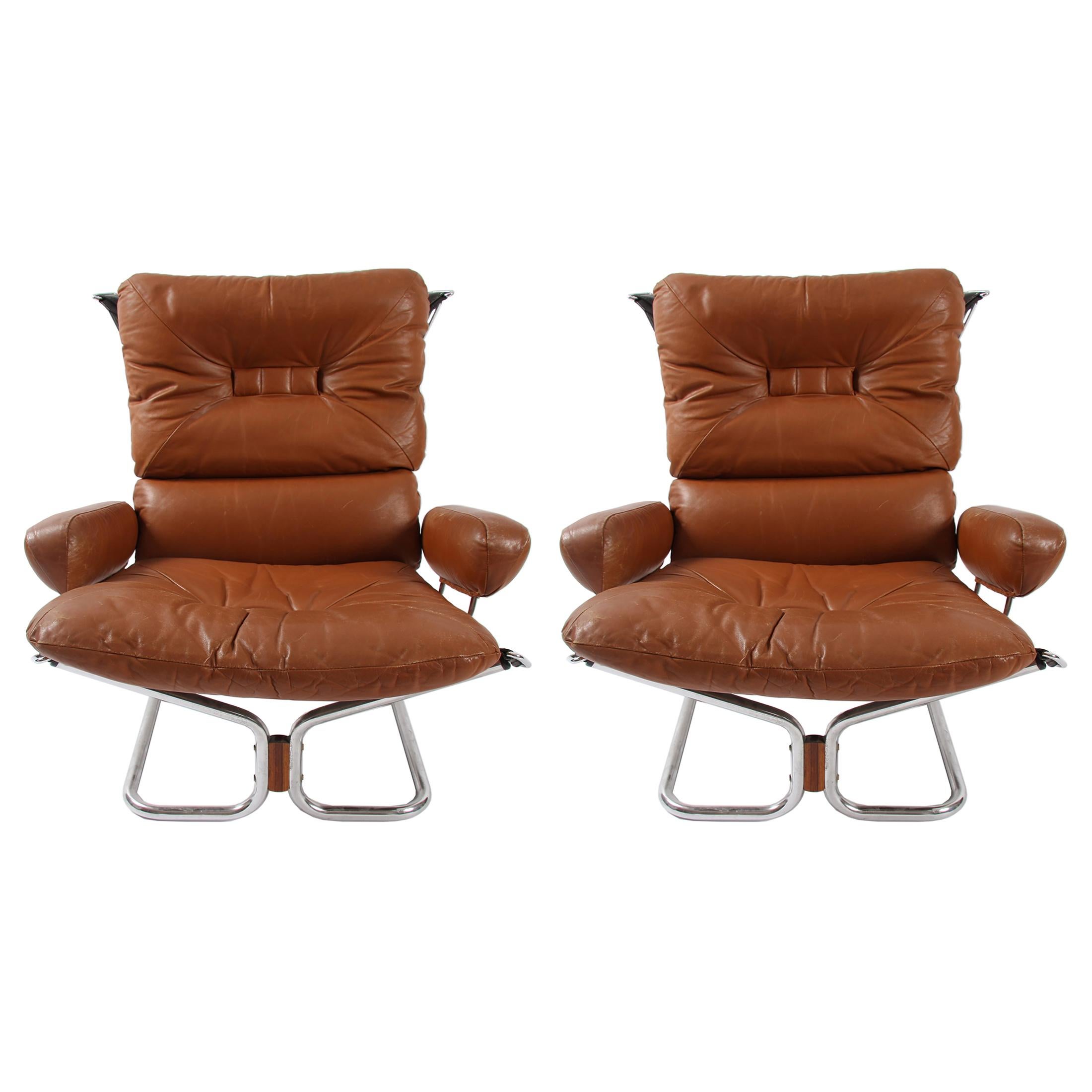 Pair of Relling Chairs For Sale