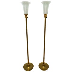Pair of Rembrandt Art Deco Torchère Lamps