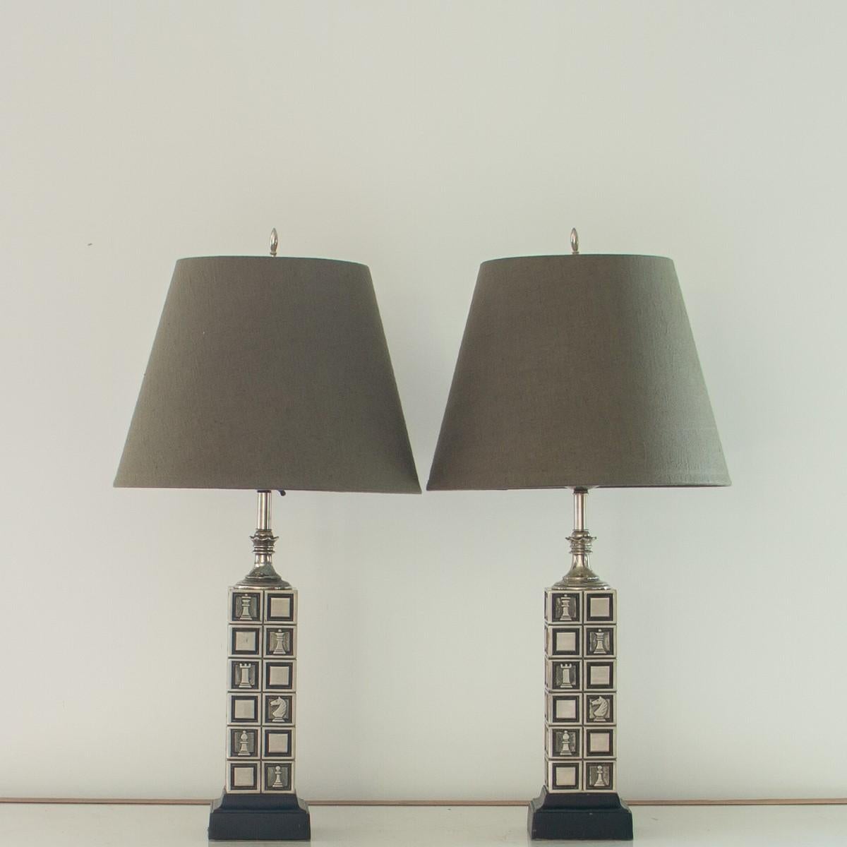 American Pair of Rembrandt Designed Lamps, 1950s