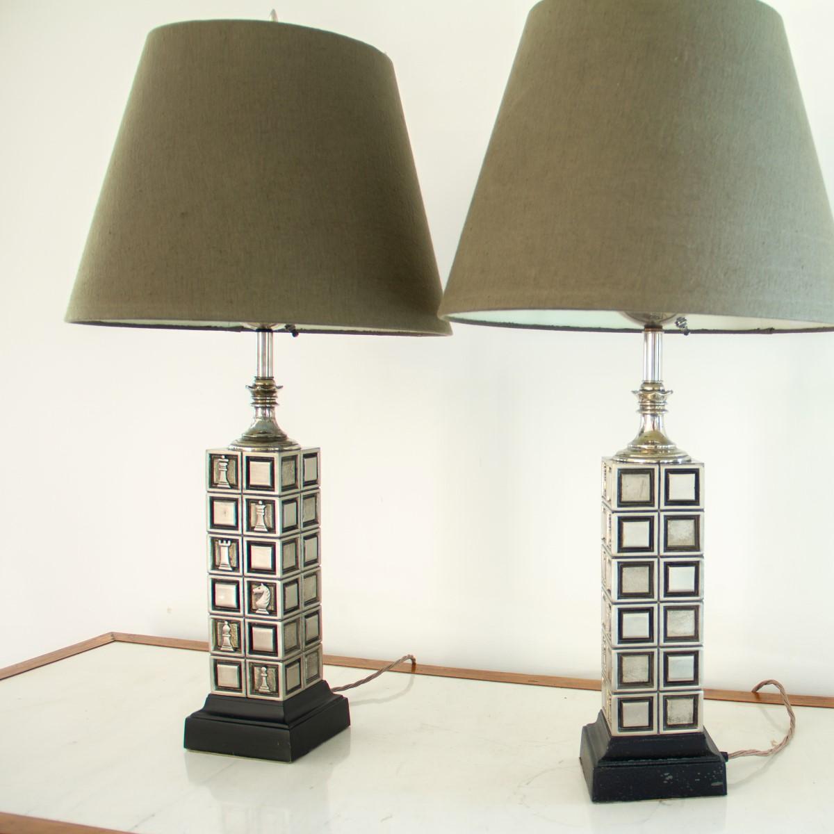 Pair of Rembrandt Designed Lamps, 1950s 1