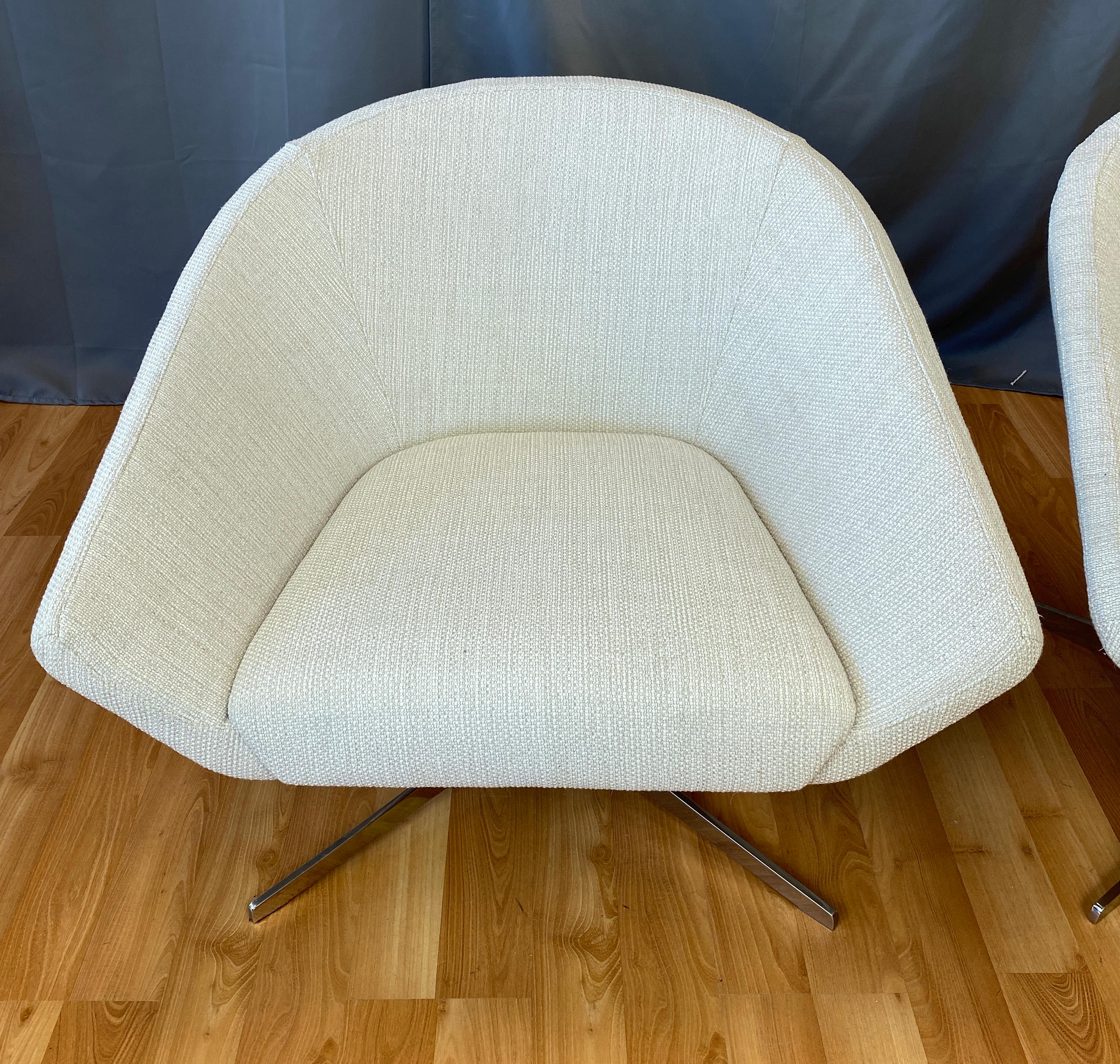 American Pair of Remy Lounge Chairs by Jeffrey Bernett for Bernhardt Design
