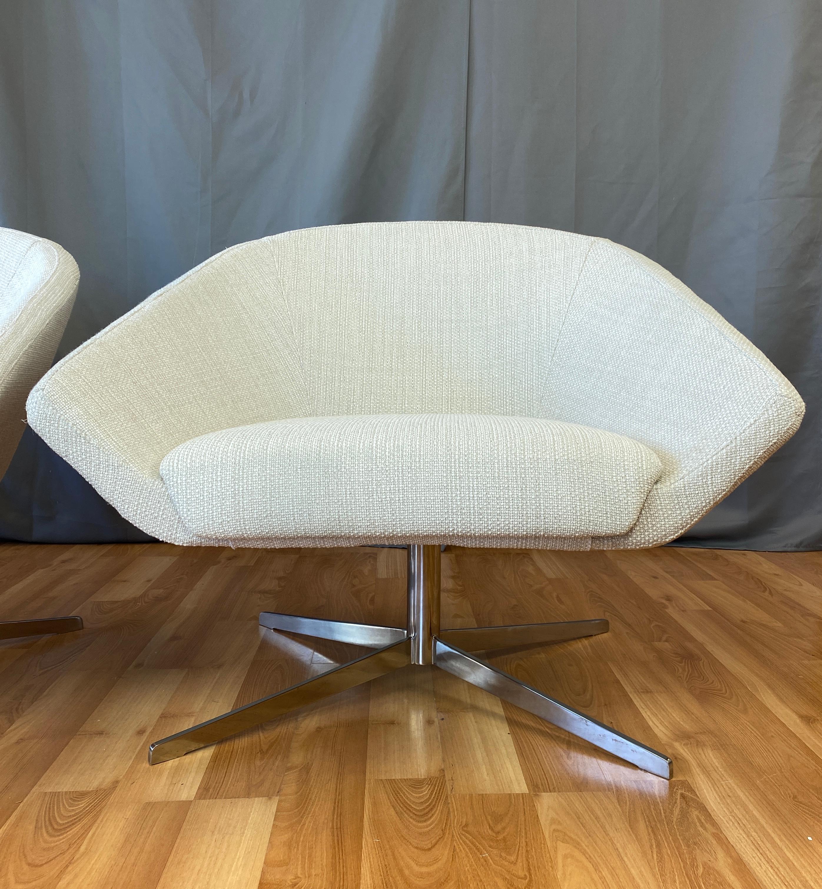 Pair of Remy Lounge Chairs by Jeffrey Bernett for Bernhardt Design In Good Condition In San Francisco, CA
