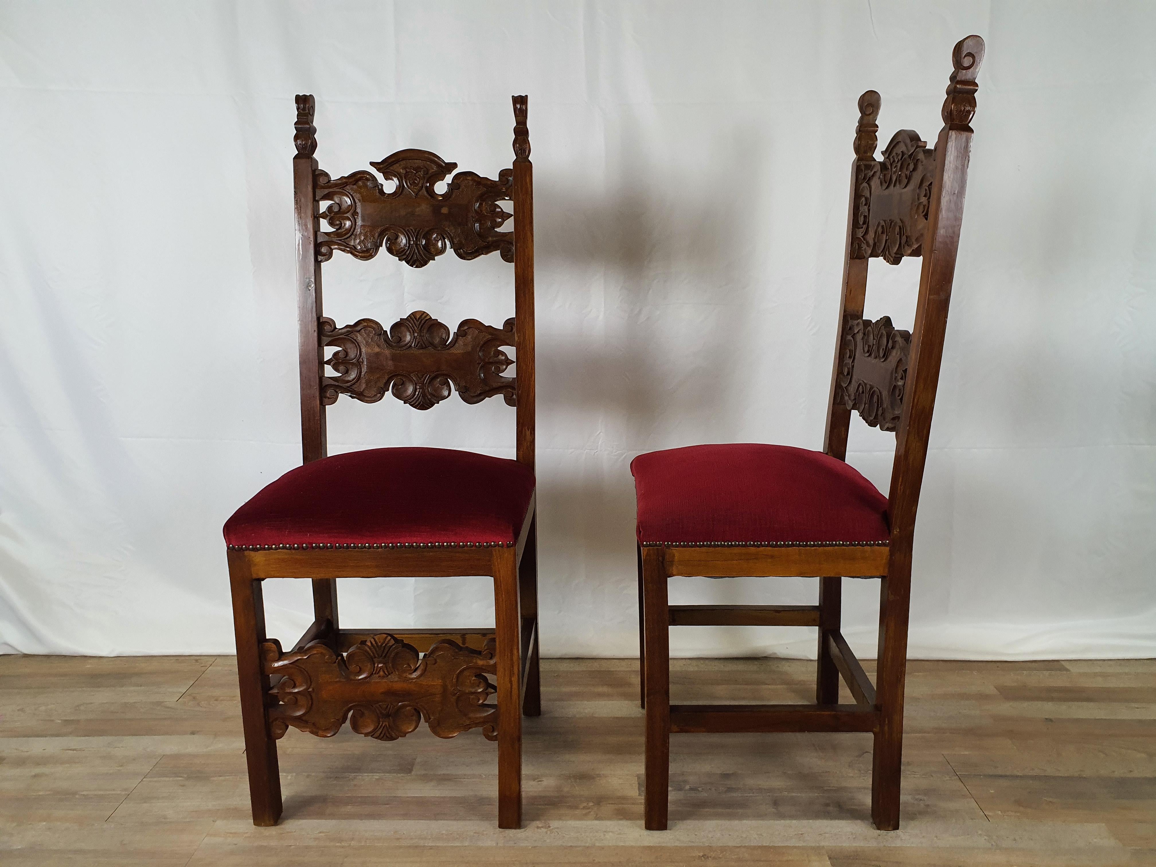 Renaissance Revival Pair of Renaissance Chairs from the Early 1900s