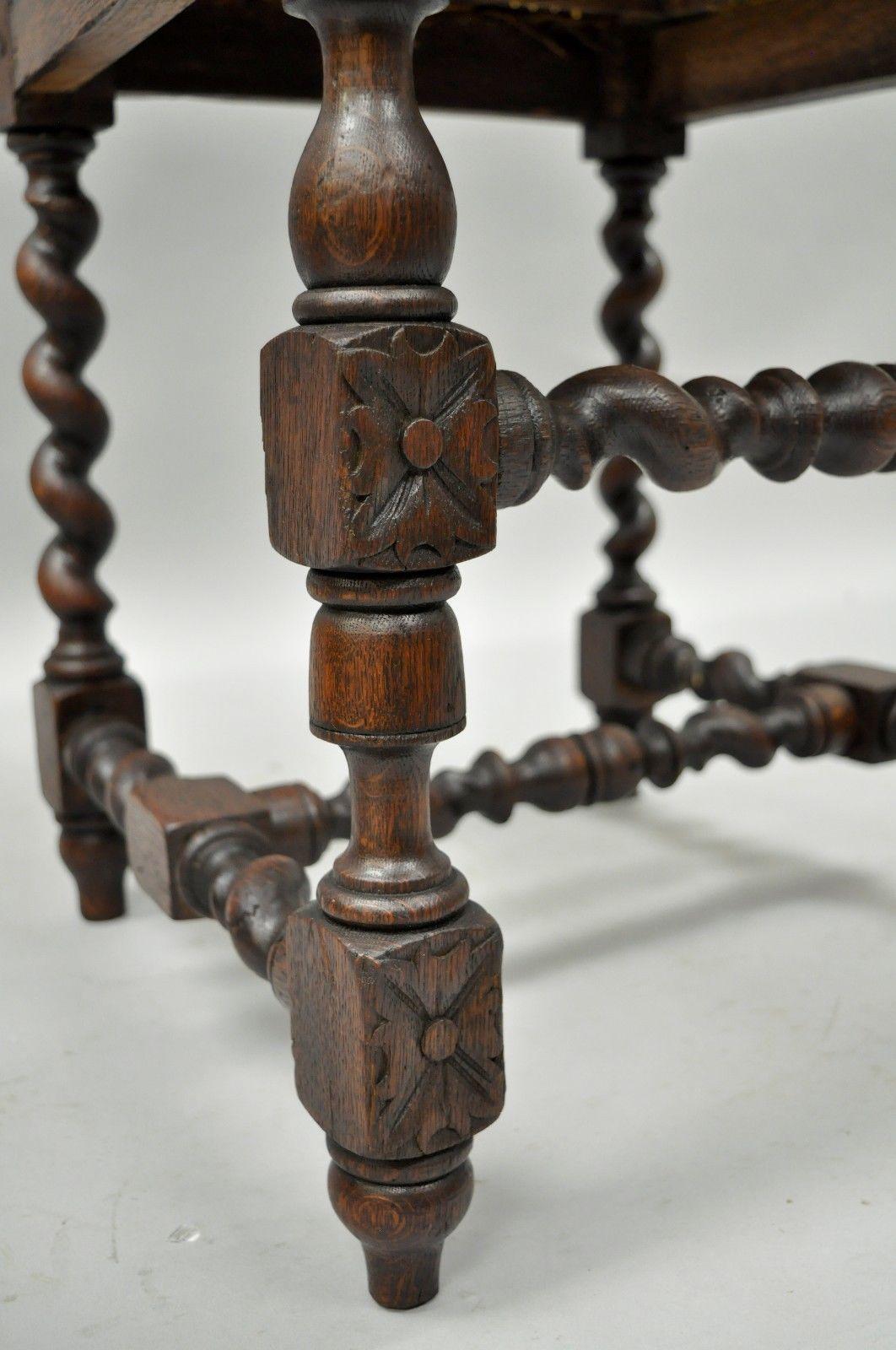 20th Century Pair of Renaissance Revival Carved Oakwood Black Forest Barley Twist Cane Chairs