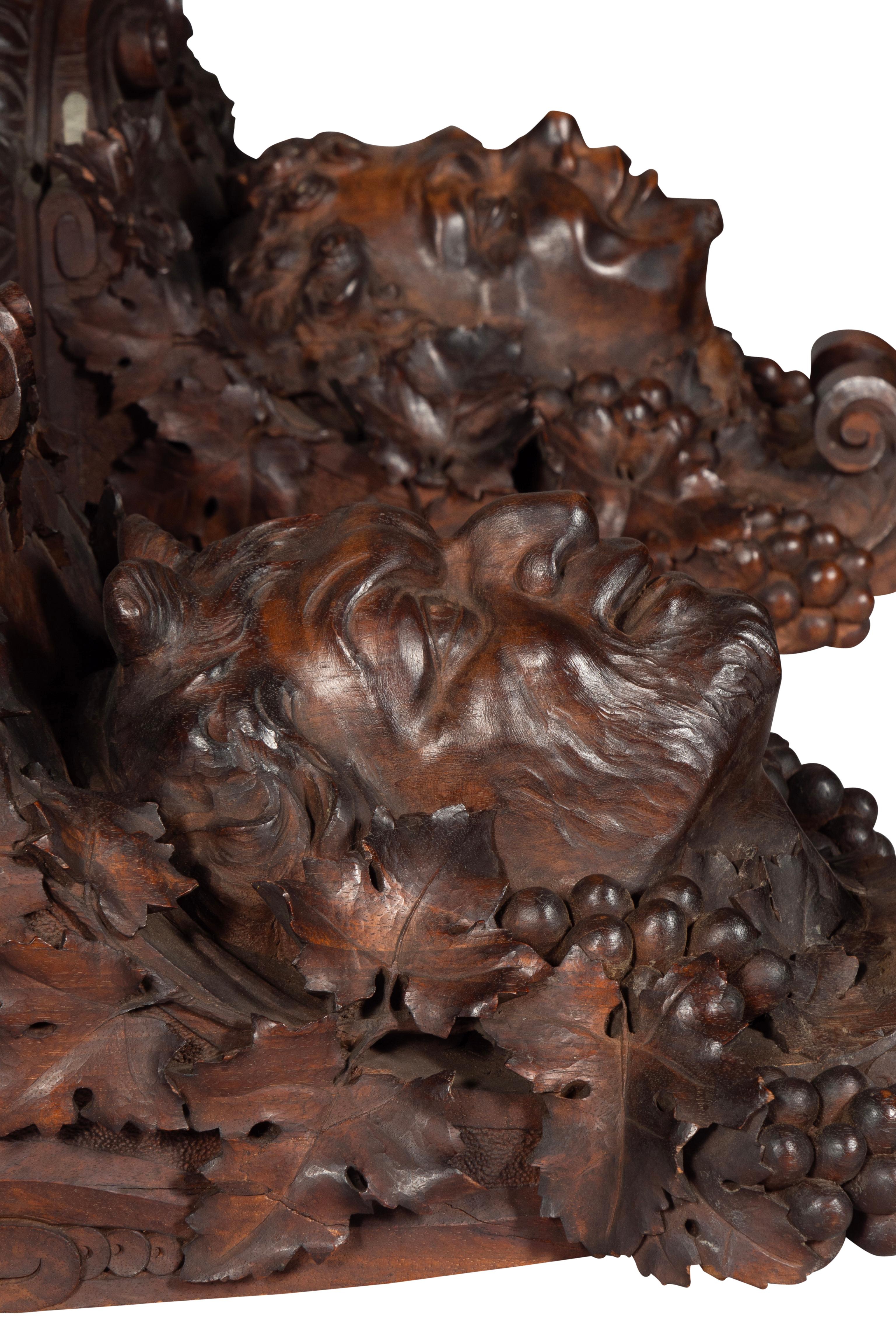 Pair Of Renaissance Revival Carved Walnut Wall Brackets By Luigi Frullini For Sale 10