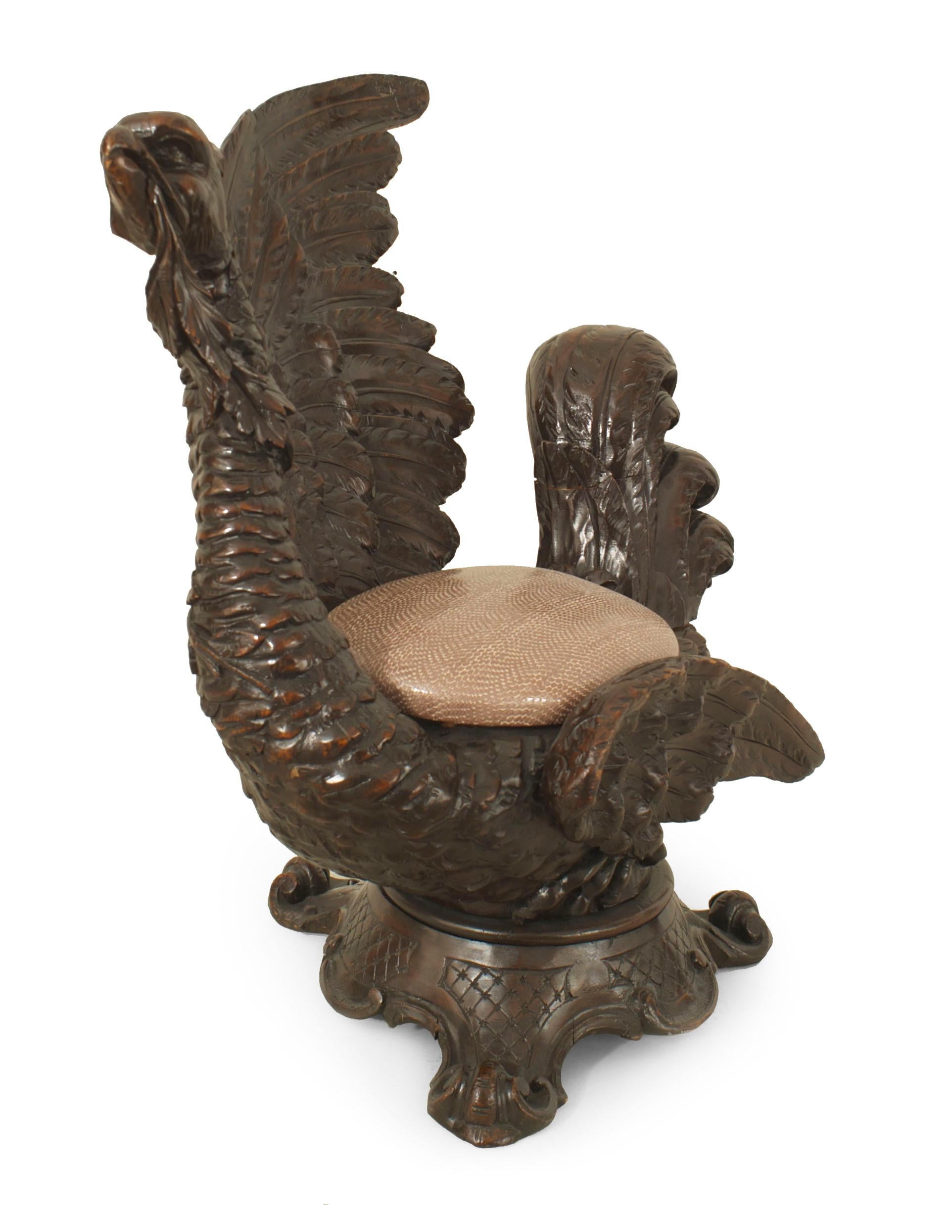 Pair of Northern Italian Renaissance Griffin Side Chairs In Good Condition For Sale In New York, NY