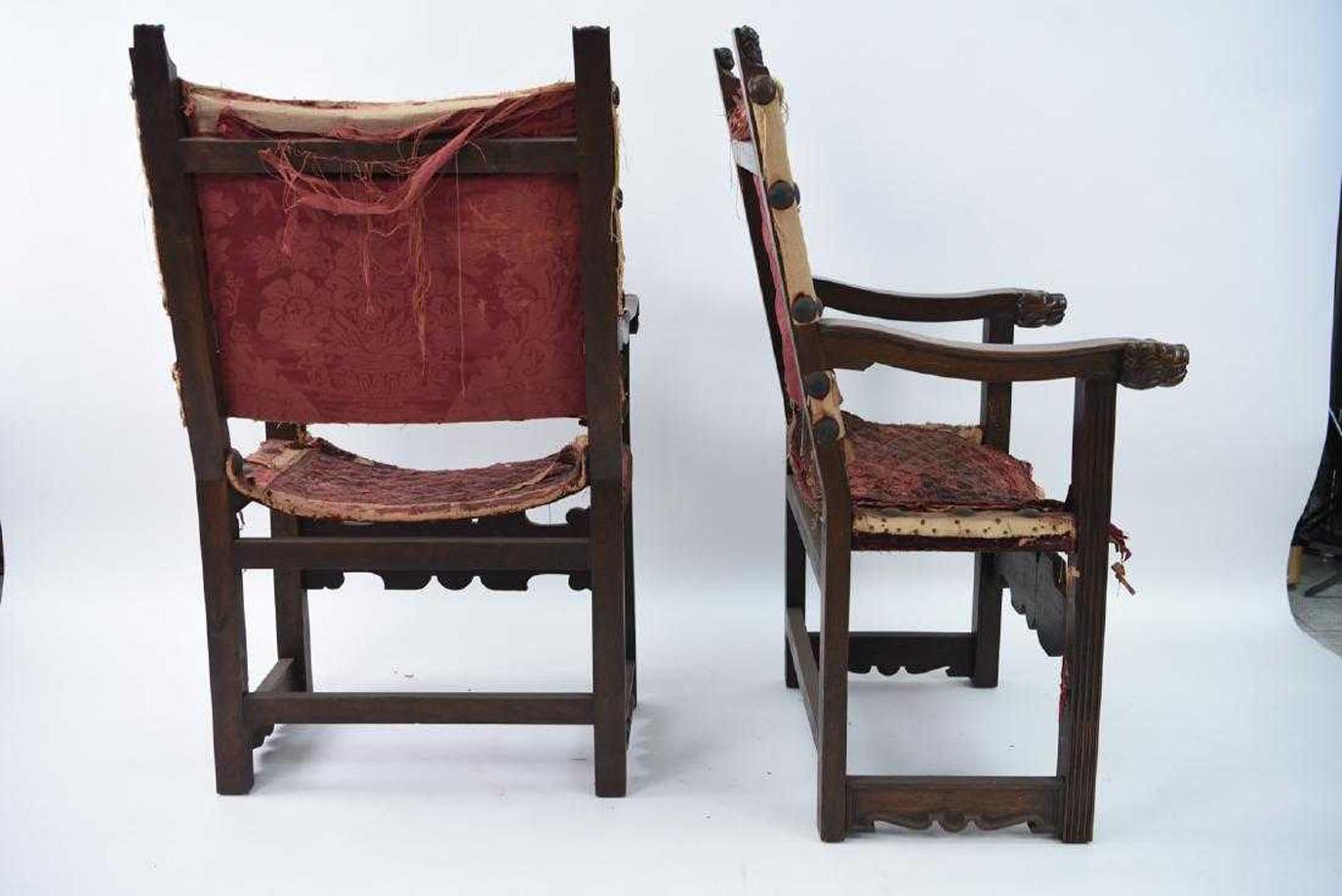 Pair of Renaissance Style Armchairs 6