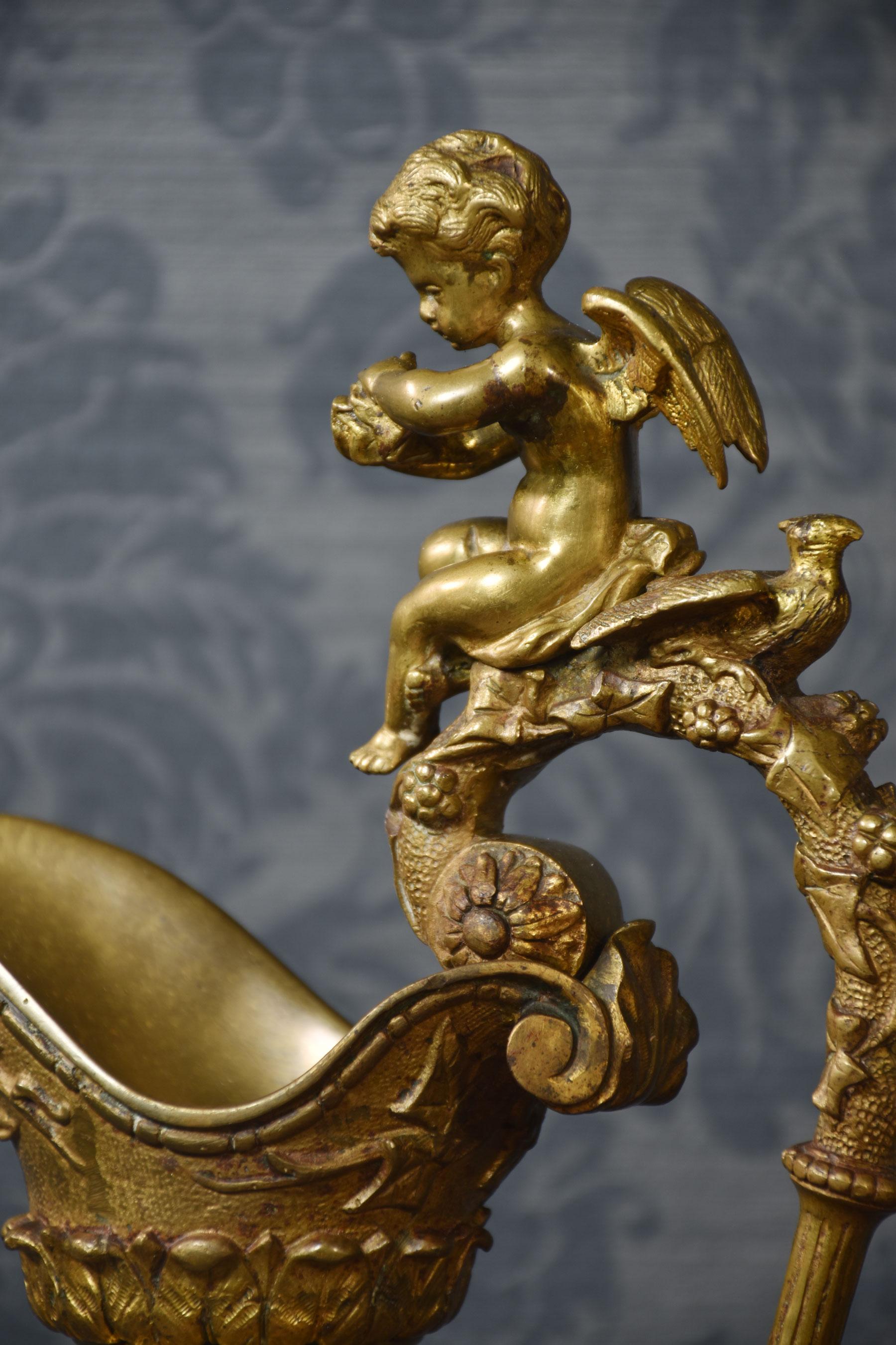 Pair of Renaissance style French patinated bronze ewers For Sale 8