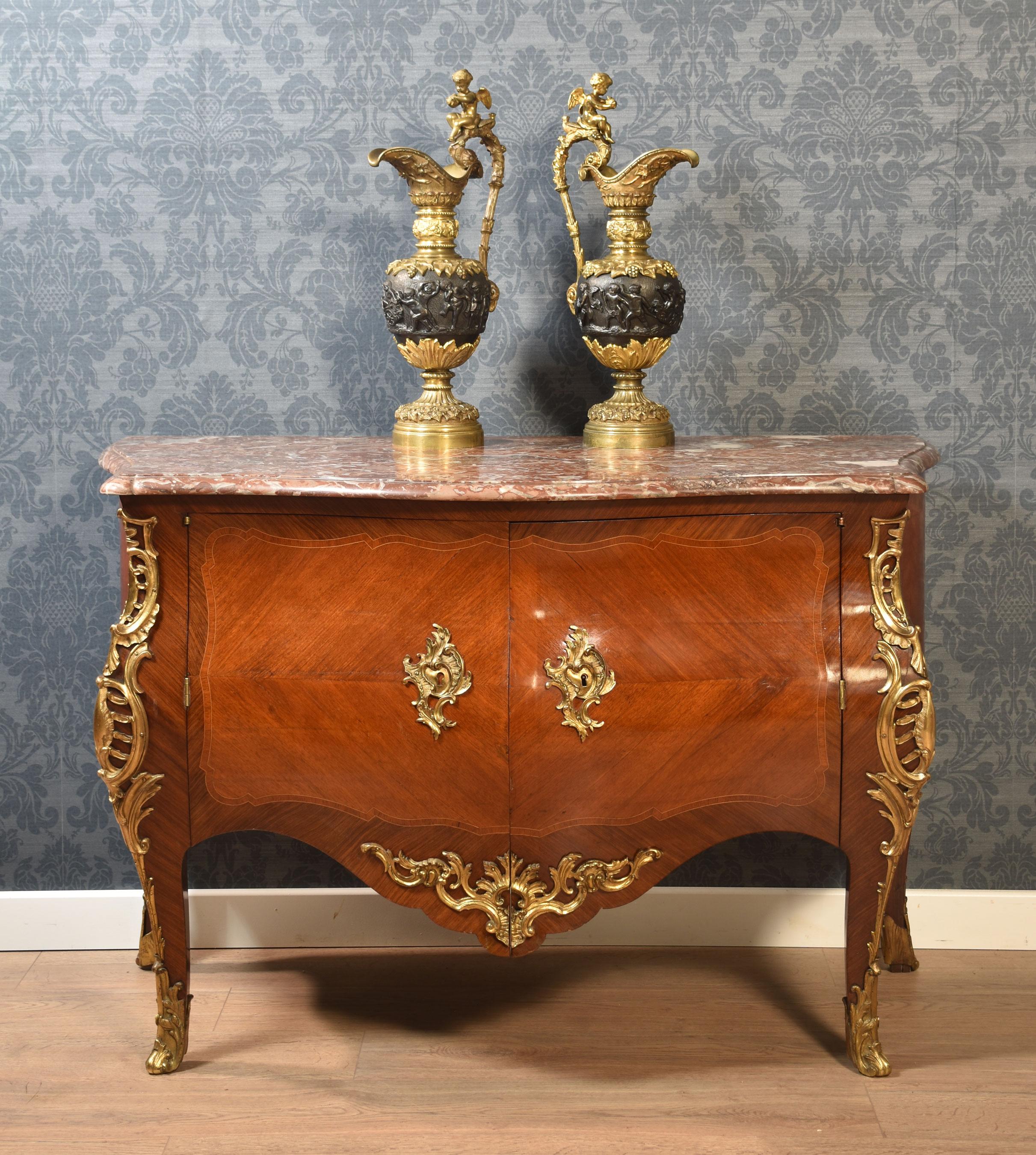 Pair of Renaissance style French patinated bronze ewers For Sale 2