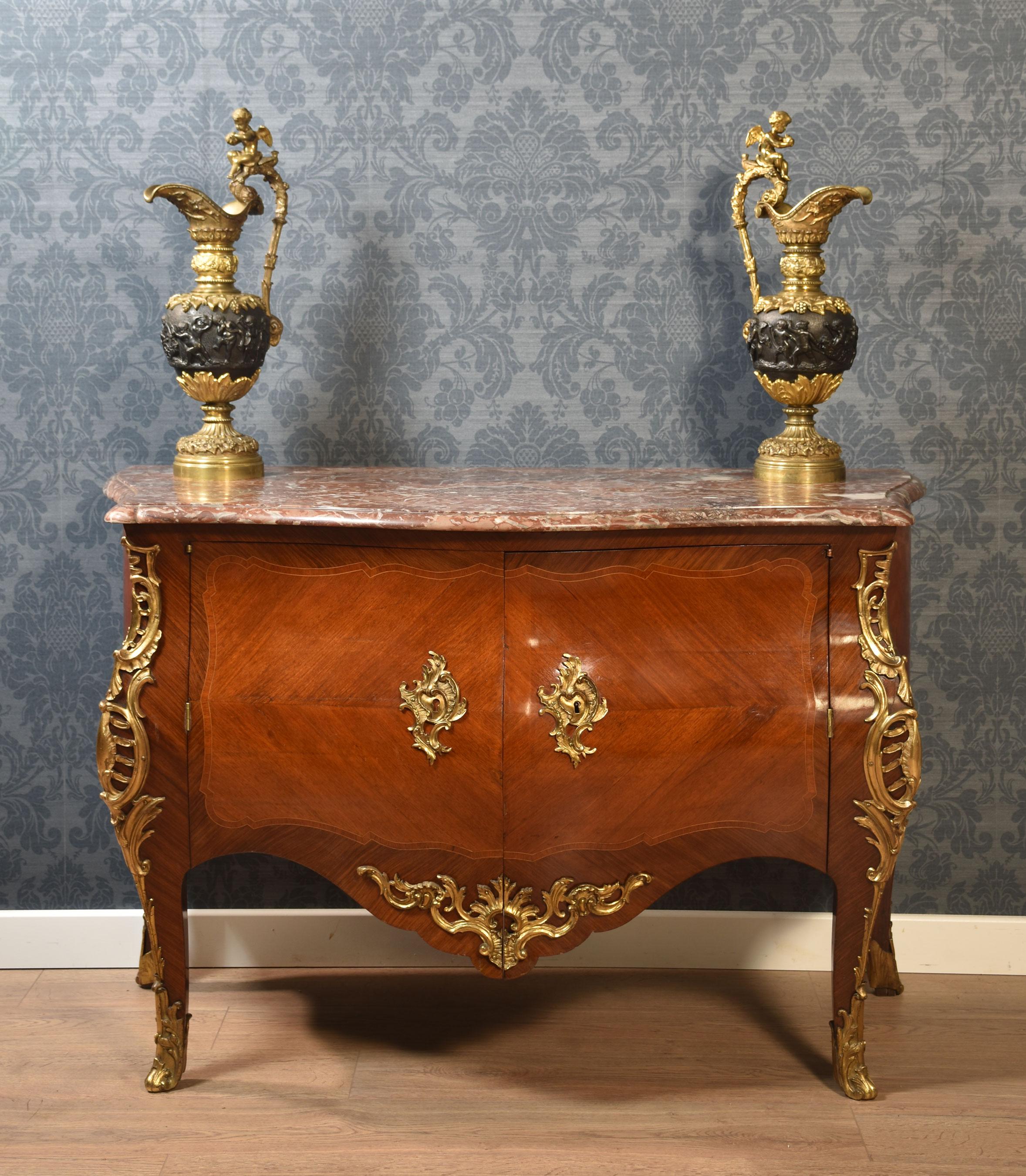 Pair of Renaissance style French patinated bronze ewers For Sale 3