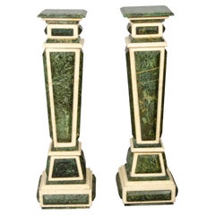 Antique Pair of Renaissance Style Marble Pedestals