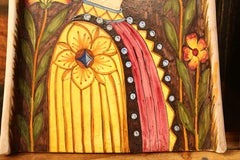 Pair of Renaissance Style Tile Wall Plaques of a Lady & Gentleman