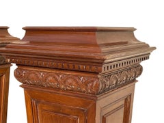 Pair Of Renaissance Style Walnut Sheaths / Columns