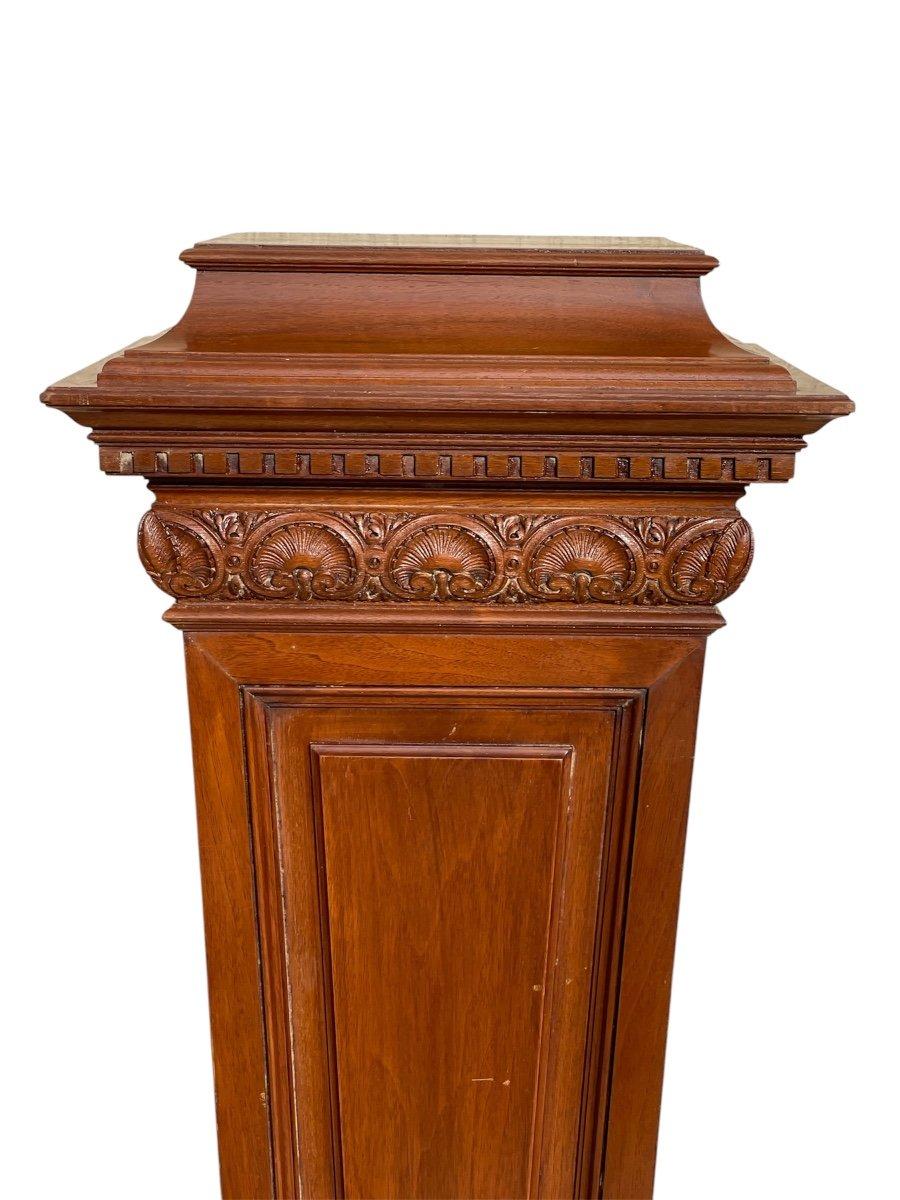 Paire de gaines / colonnes en noyer de style Renaissance Bon état - En vente à Beaune, FR