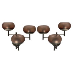 Pair of Renaldo Three Arm Sconces by Donghia in Murano Glass