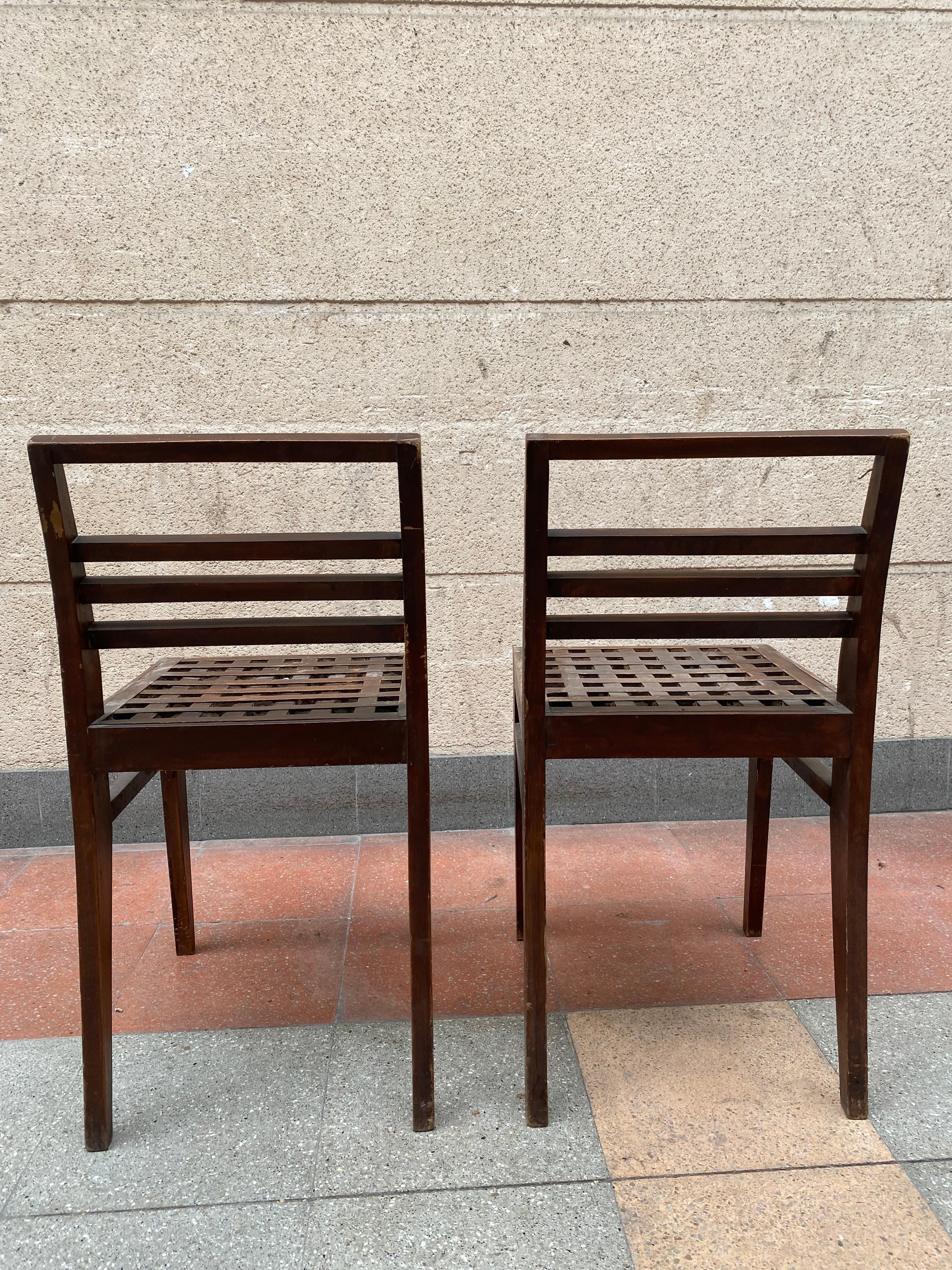 Pair of René Gabriel chairs - Circa 1947/1950 Reconstruction furniture In Good Condition In Saint ouen, FR