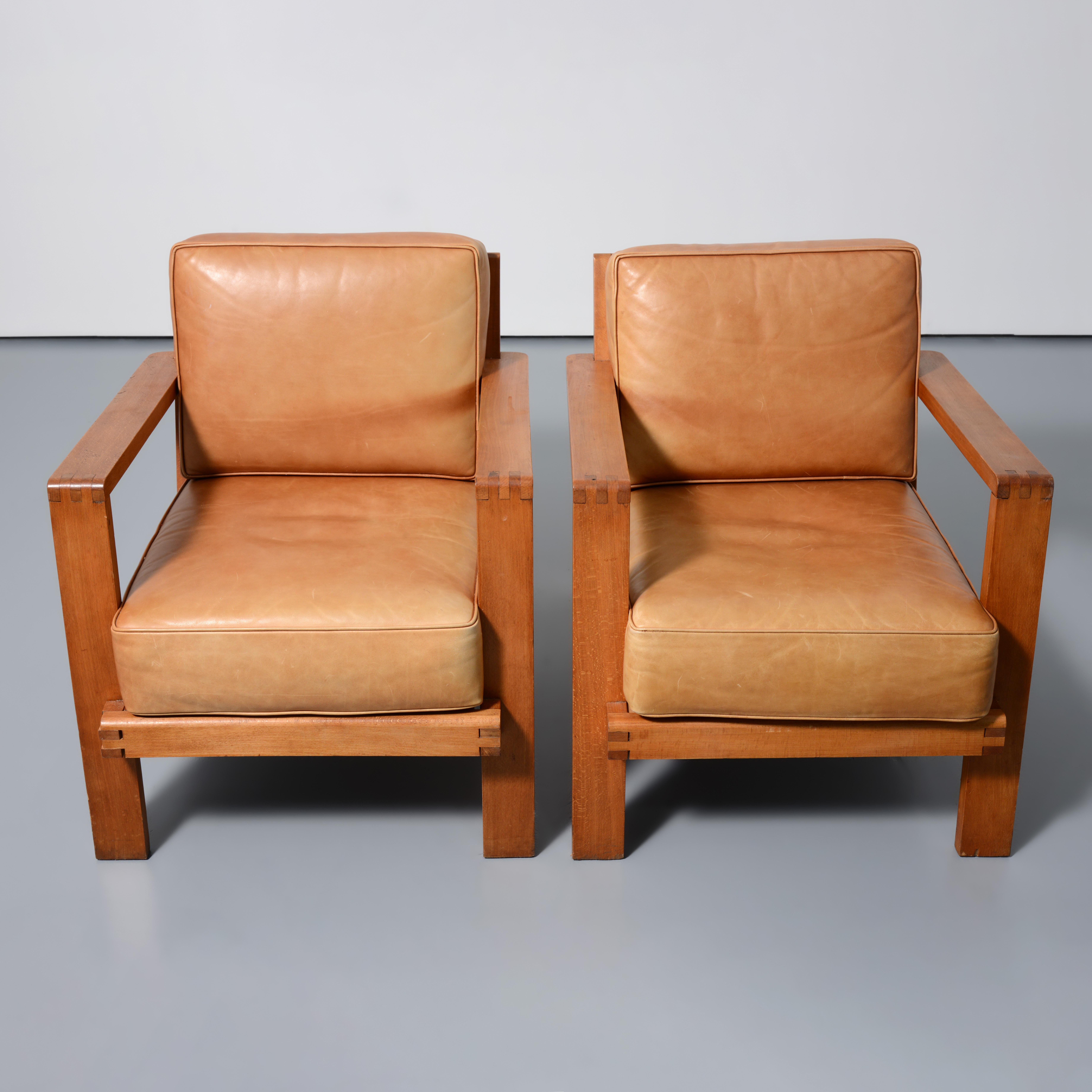 Pair of Rene Gabriel Lounge Chairs For Sale 2
