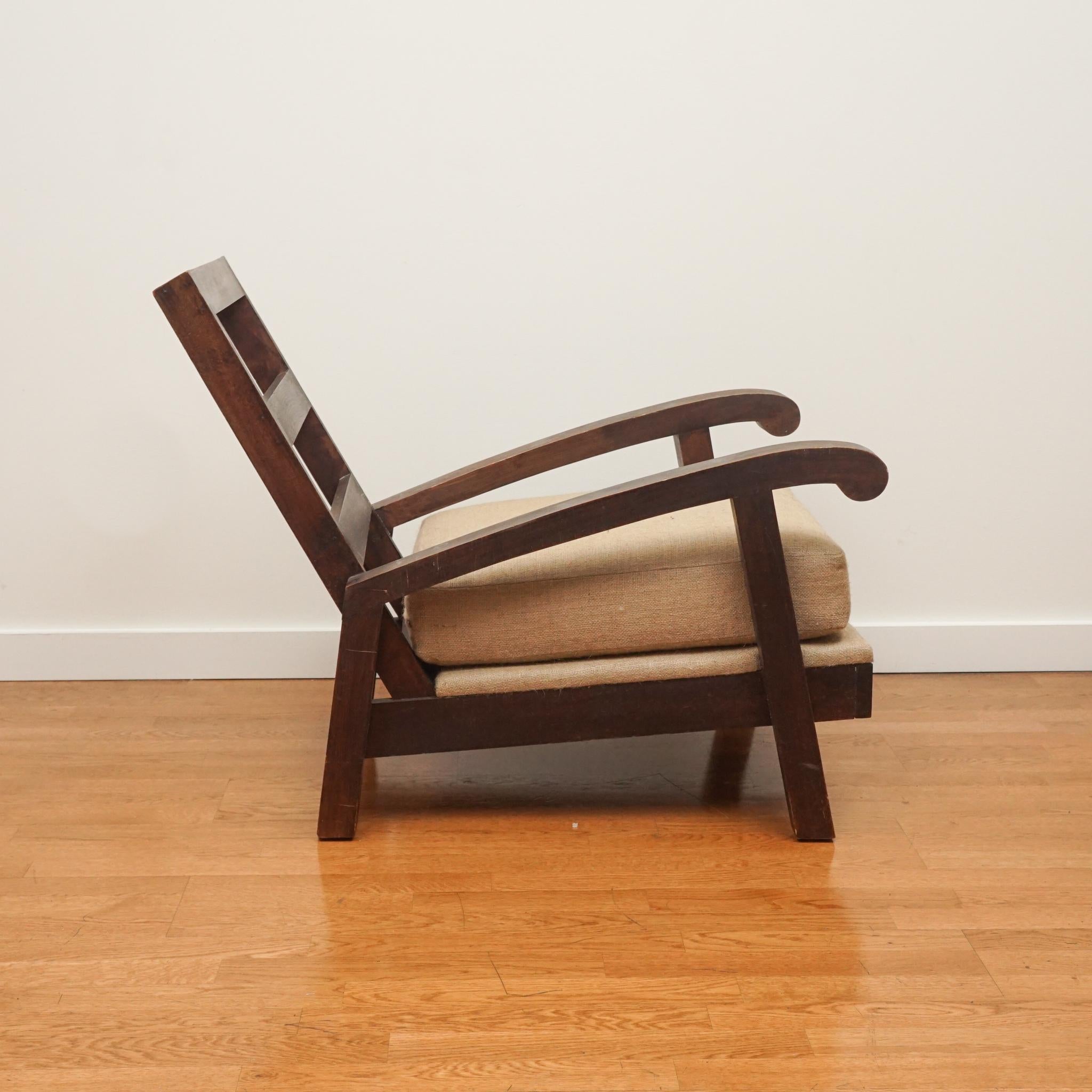 Pair of Rene Gabriel-Style Ocean Liner Lounge Chairs In Good Condition For Sale In Hudson, NY