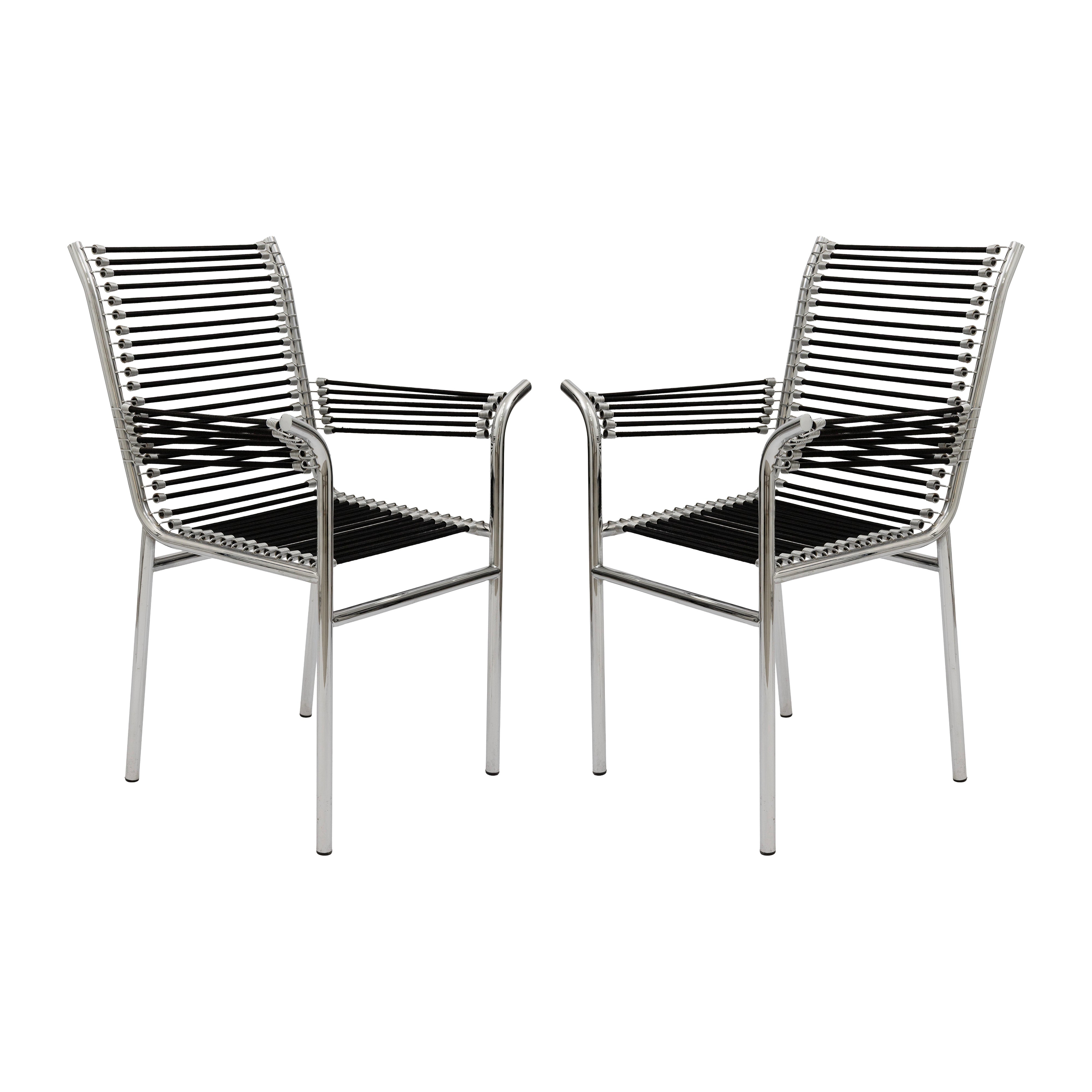 Pair Of Rene Herbst Highback Sandow Cord Chairs im Angebot